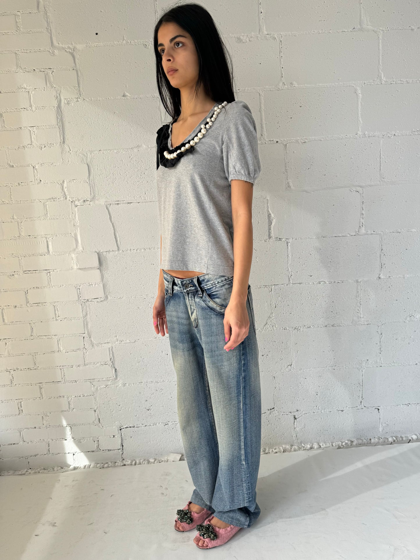 curve light wash denim s/m