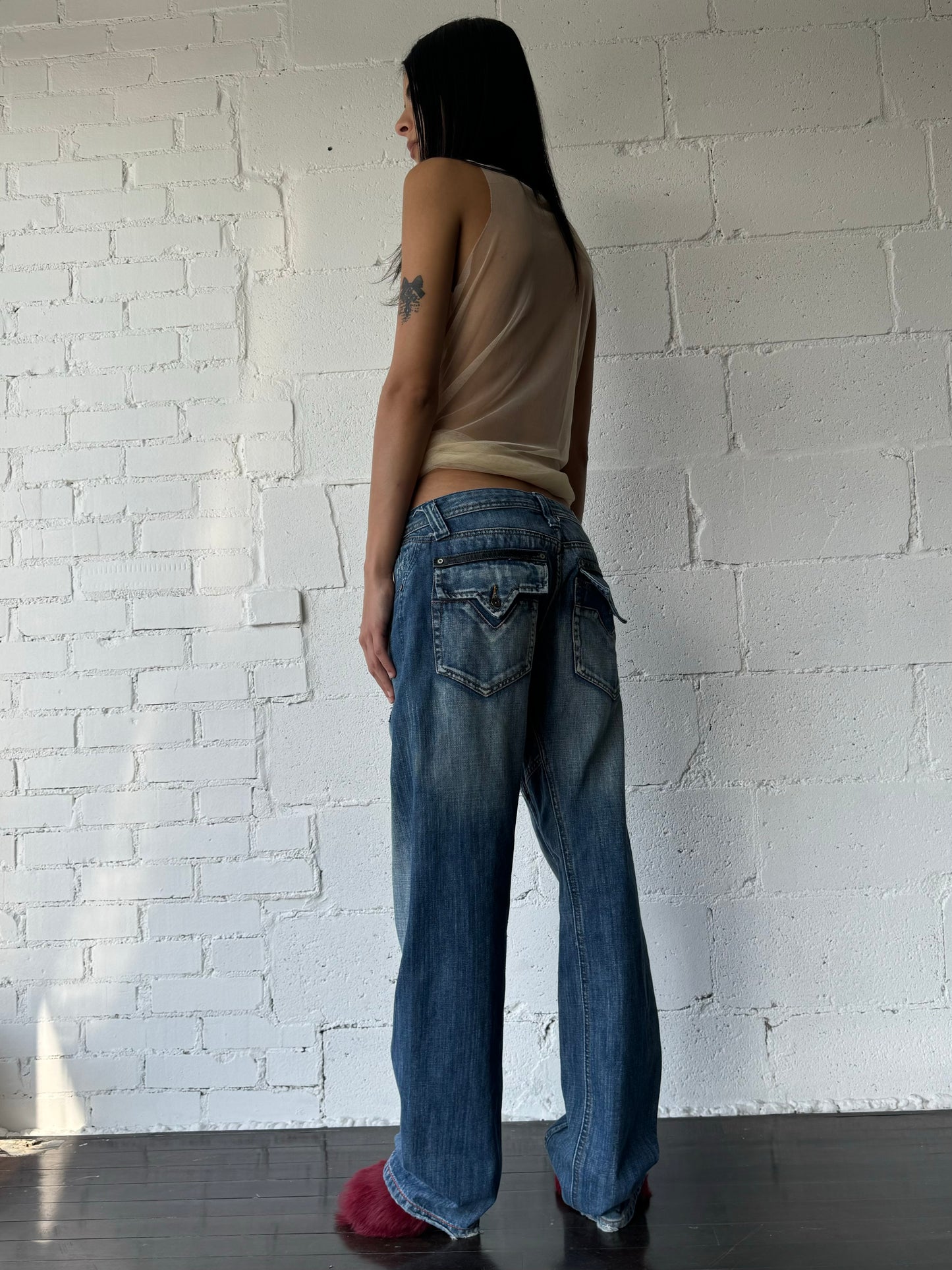 baggy pocket jeans / 32