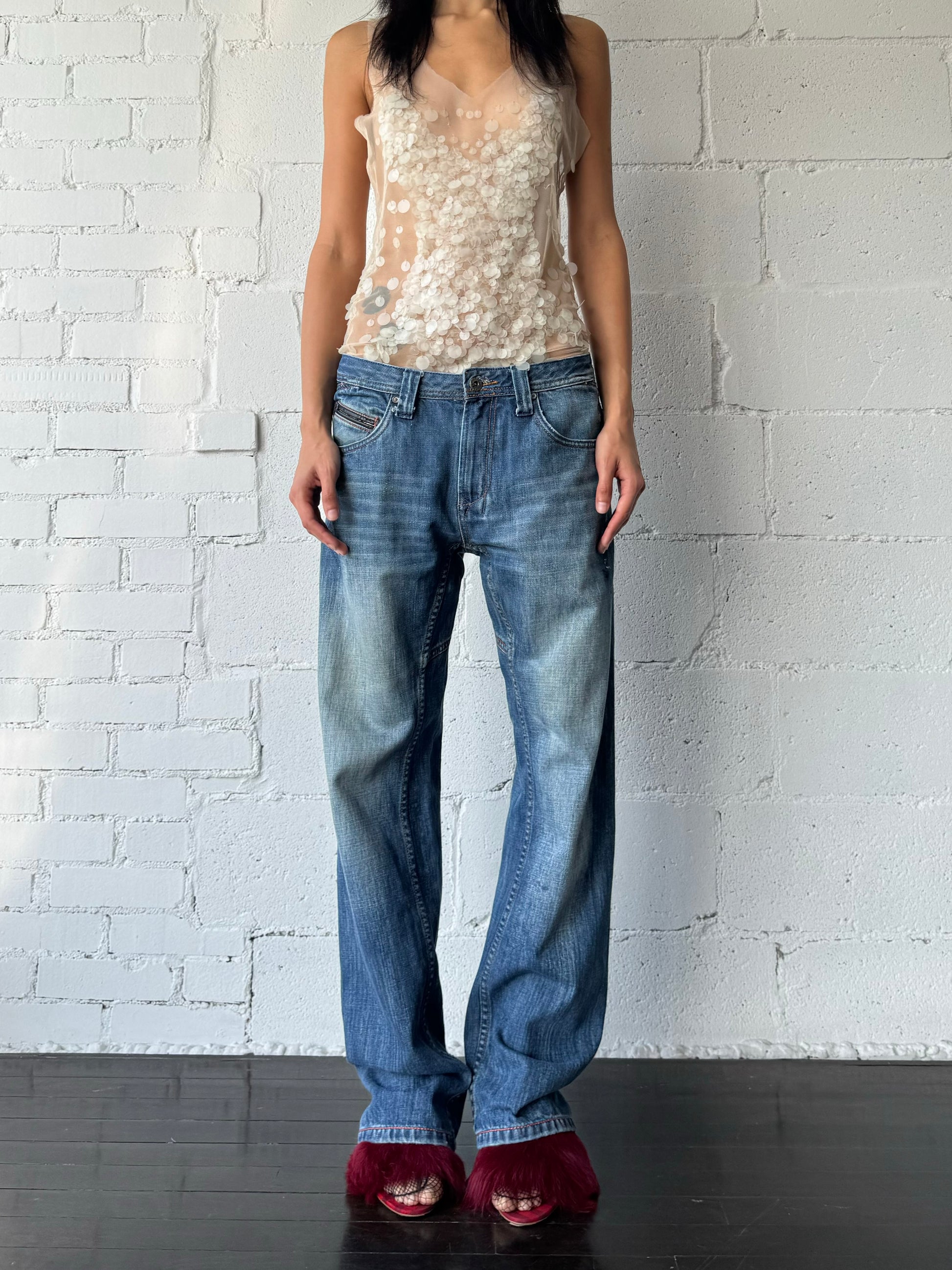 baggy pocket jeans / 32