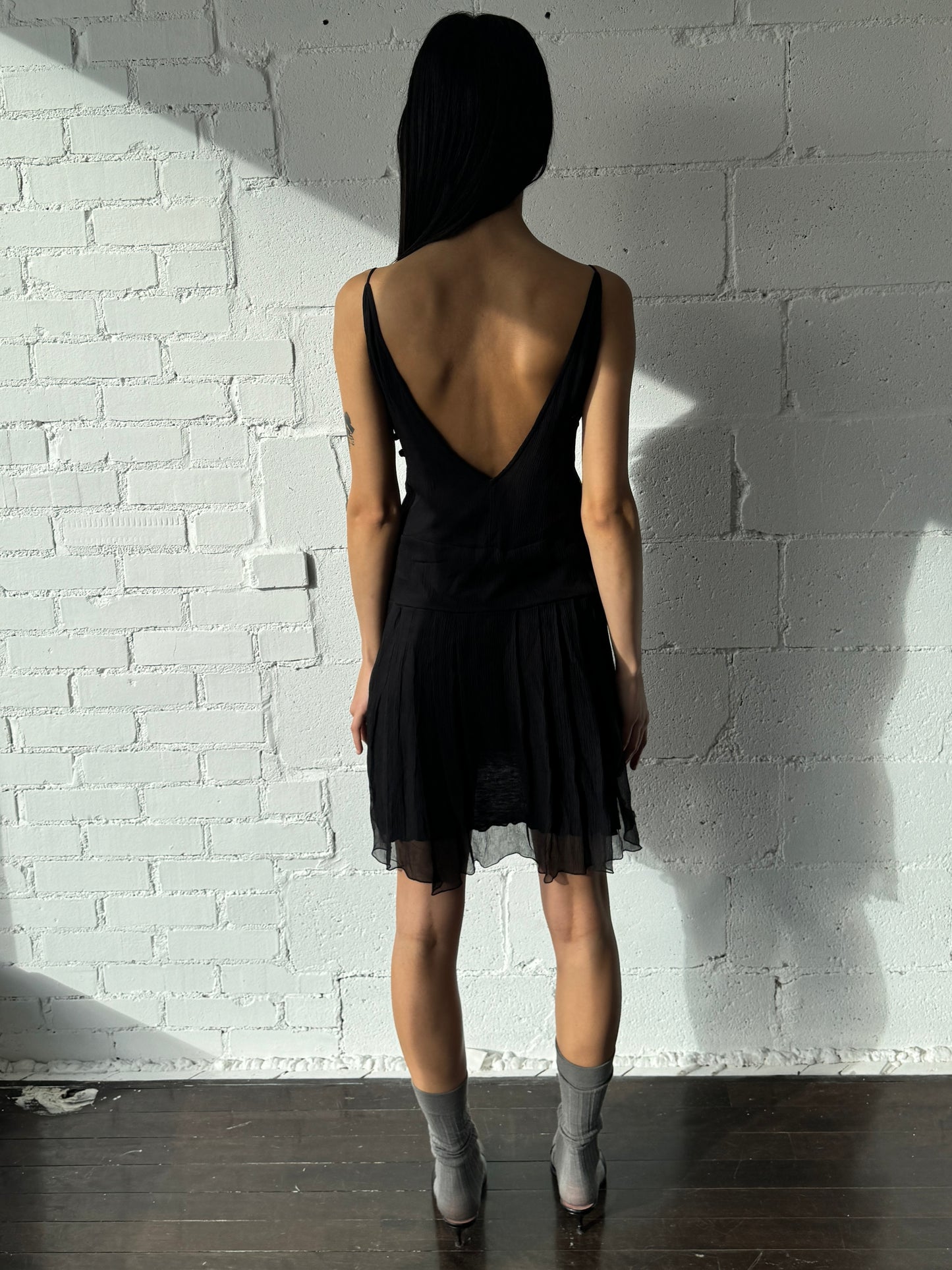 silk mini dress