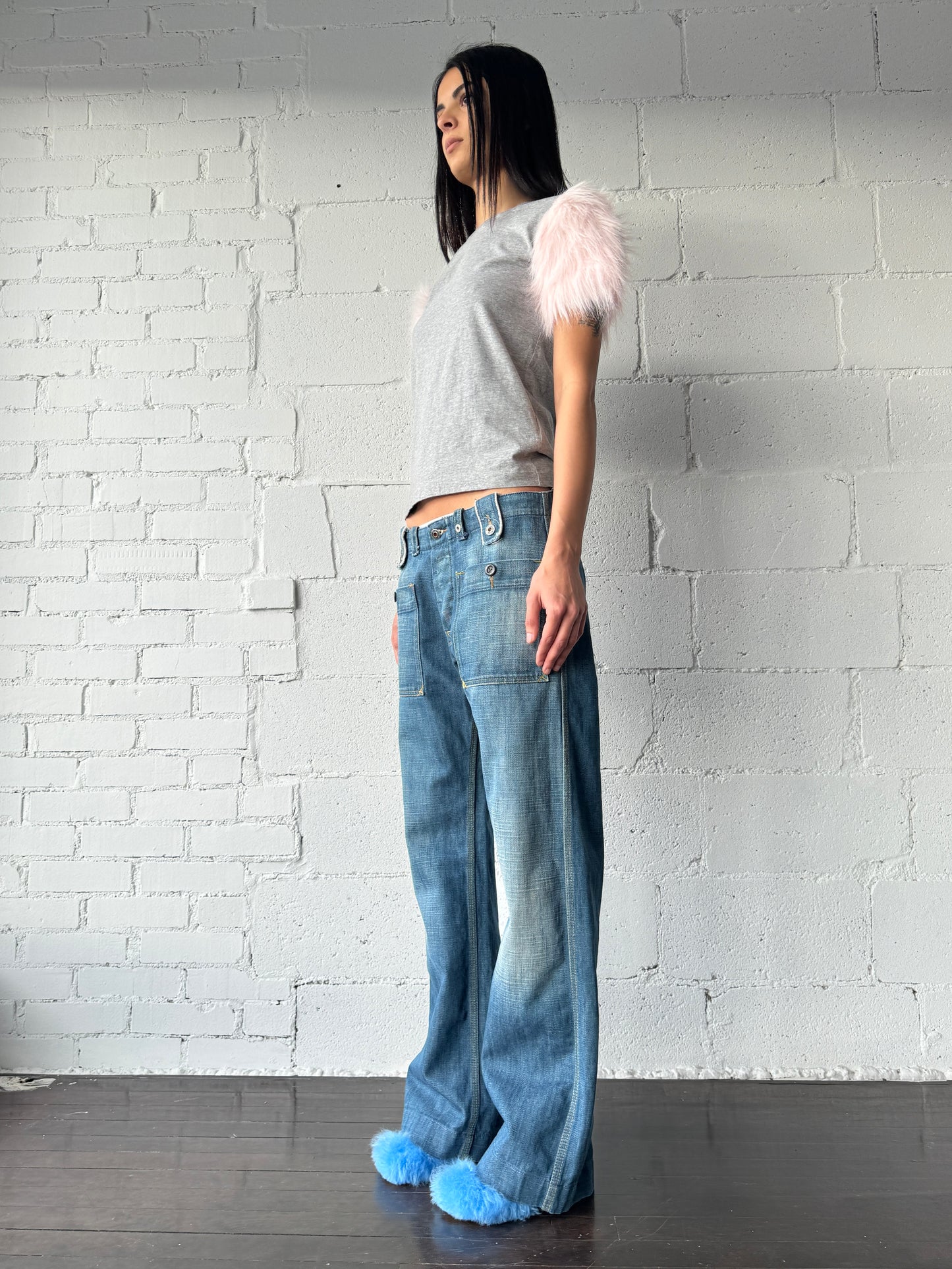 button pocket jeans s/m