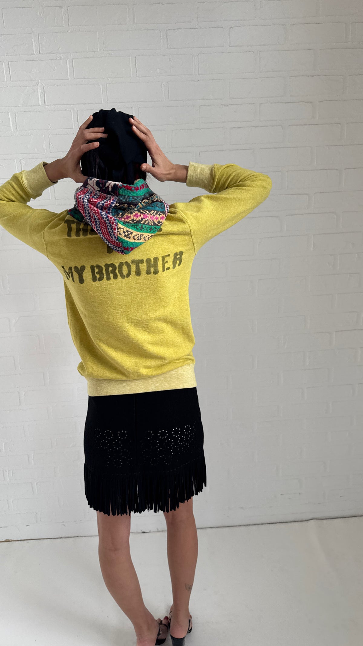 Fair Isle Hooded Sweatshirt