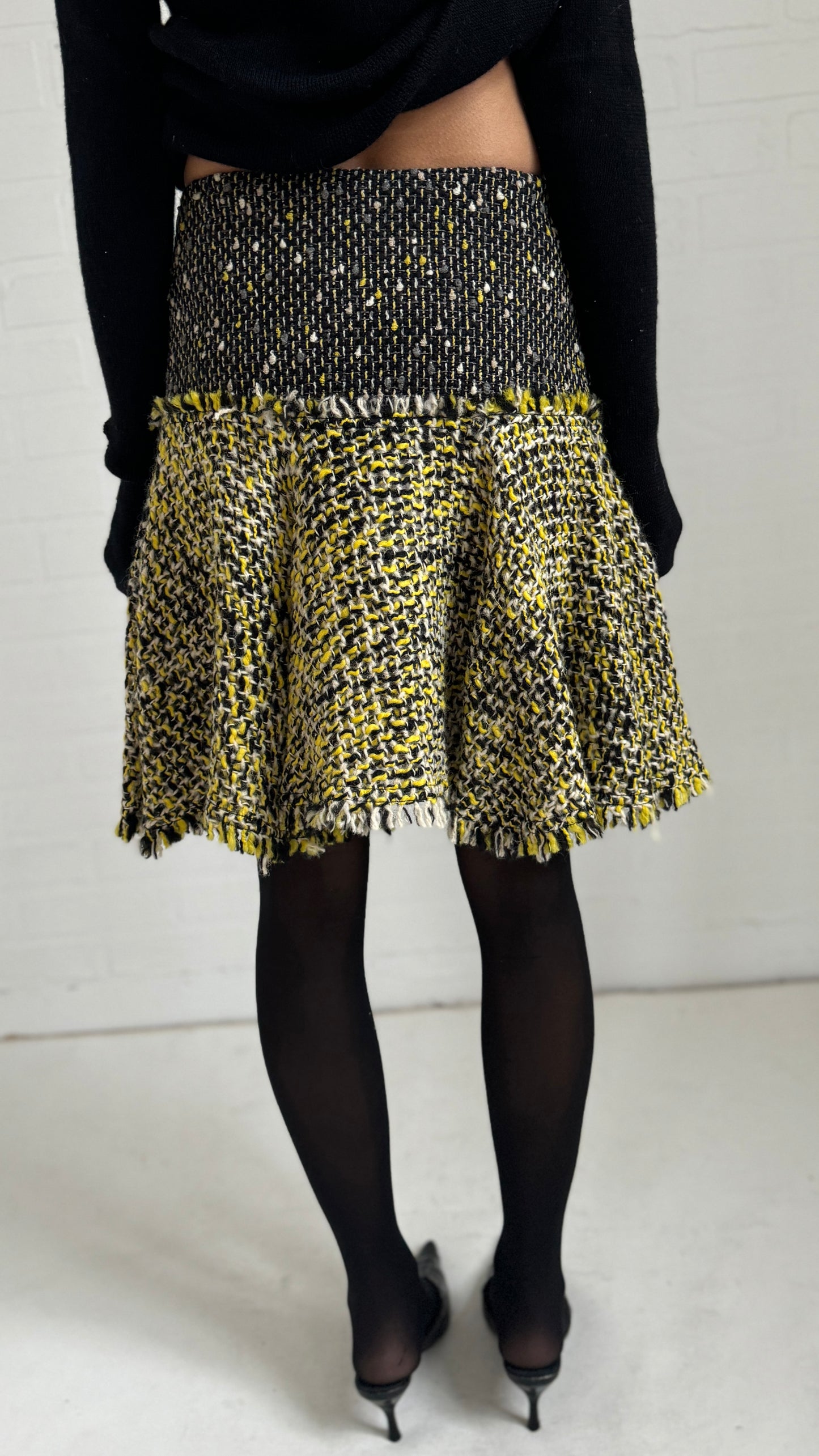 virgin wool mini skirt