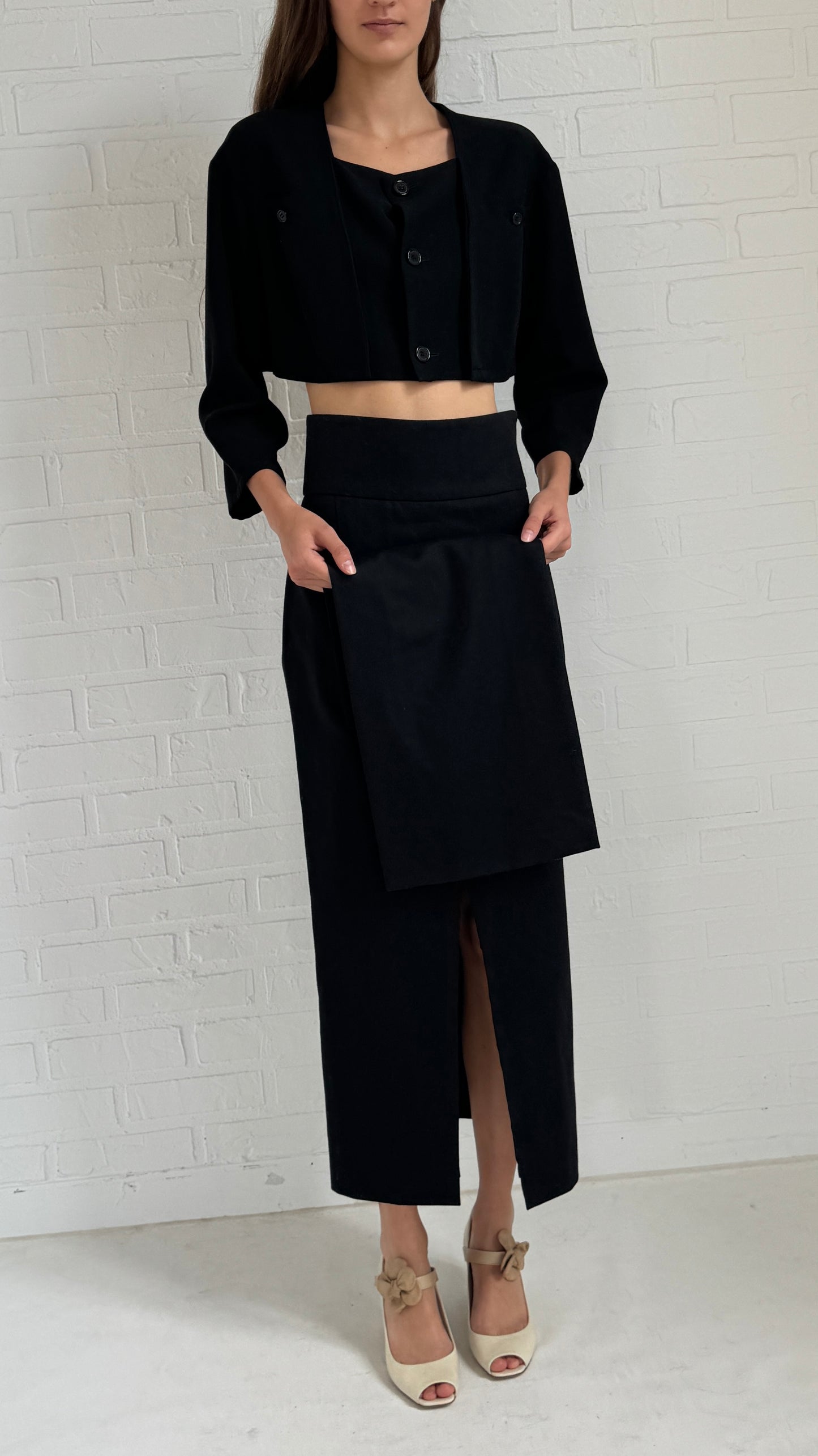 wool maxi skirt