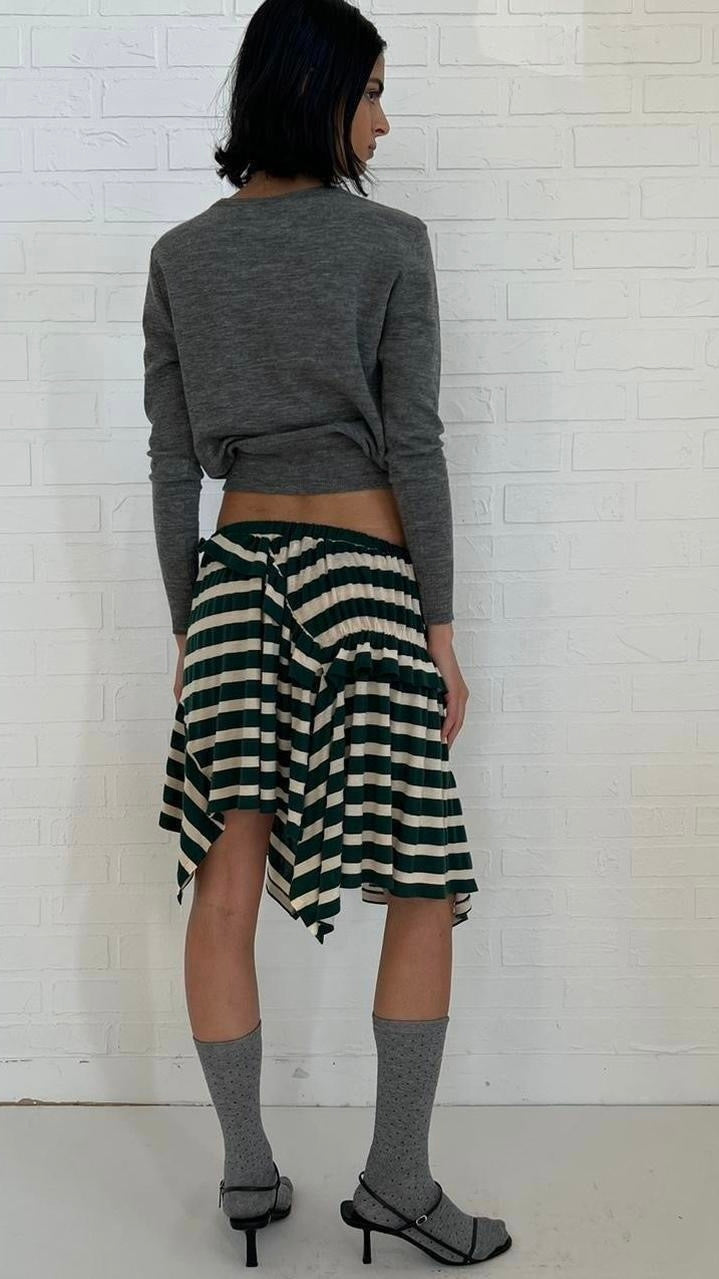 jersey goblin skirt / stripe
