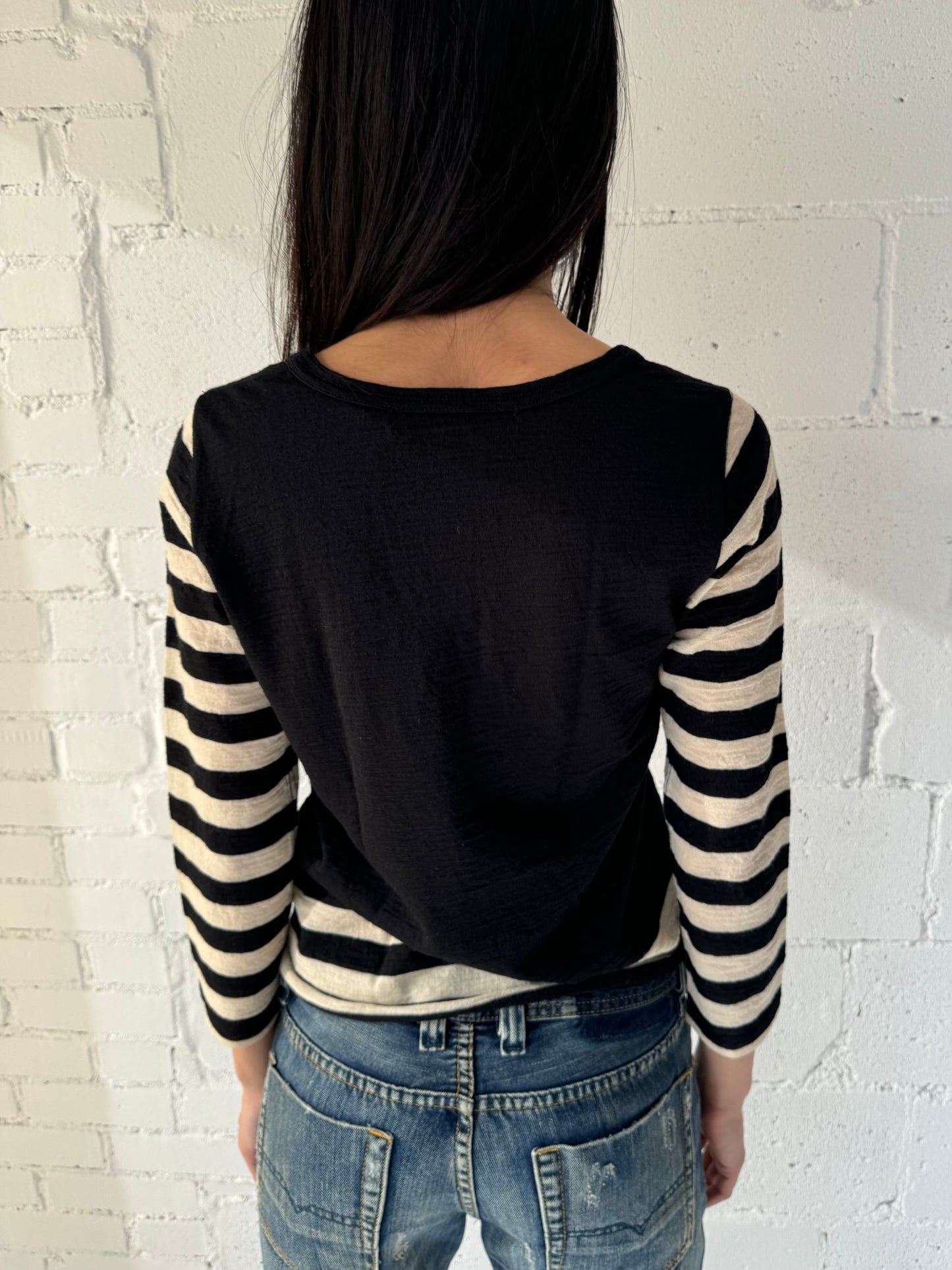wool stripe sleeve sweater '07