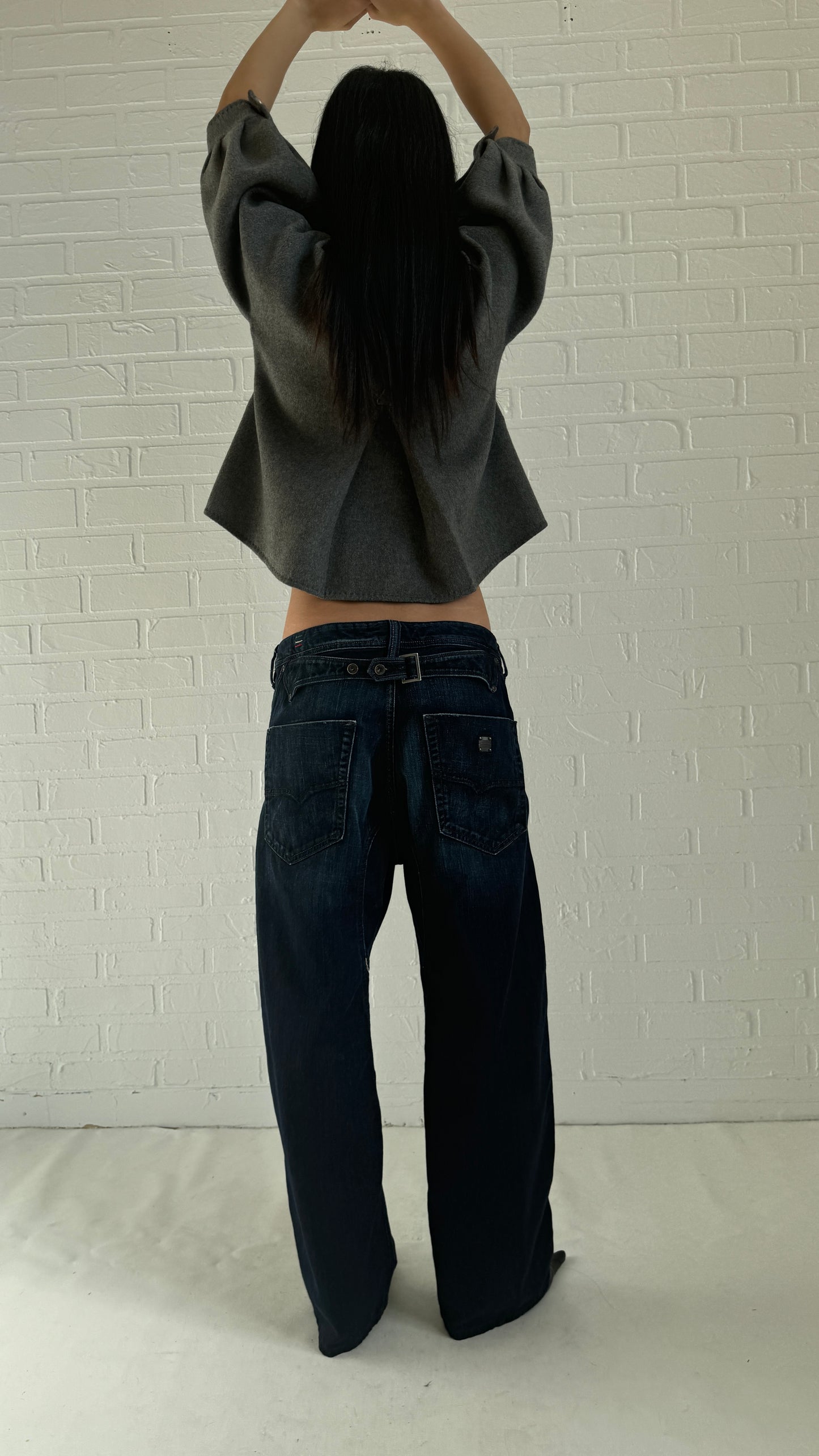 cinch back belt jeans