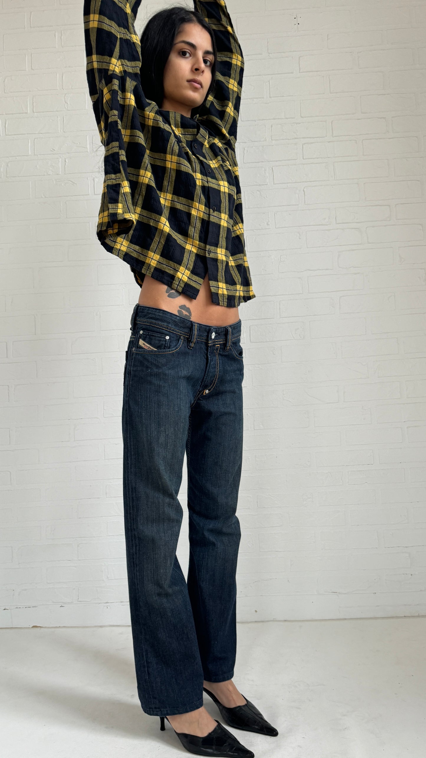 dark low rise straight xs/s