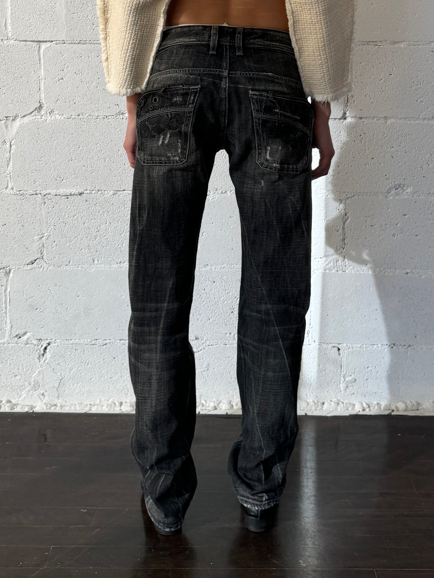 ripped jeans black 29