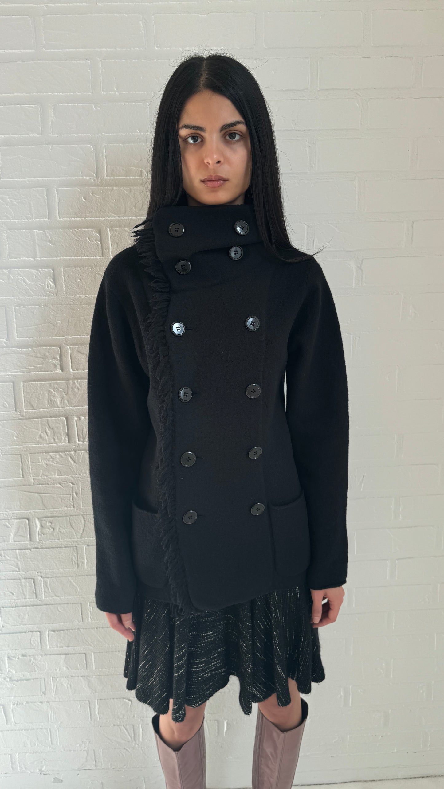 button fringe jacket