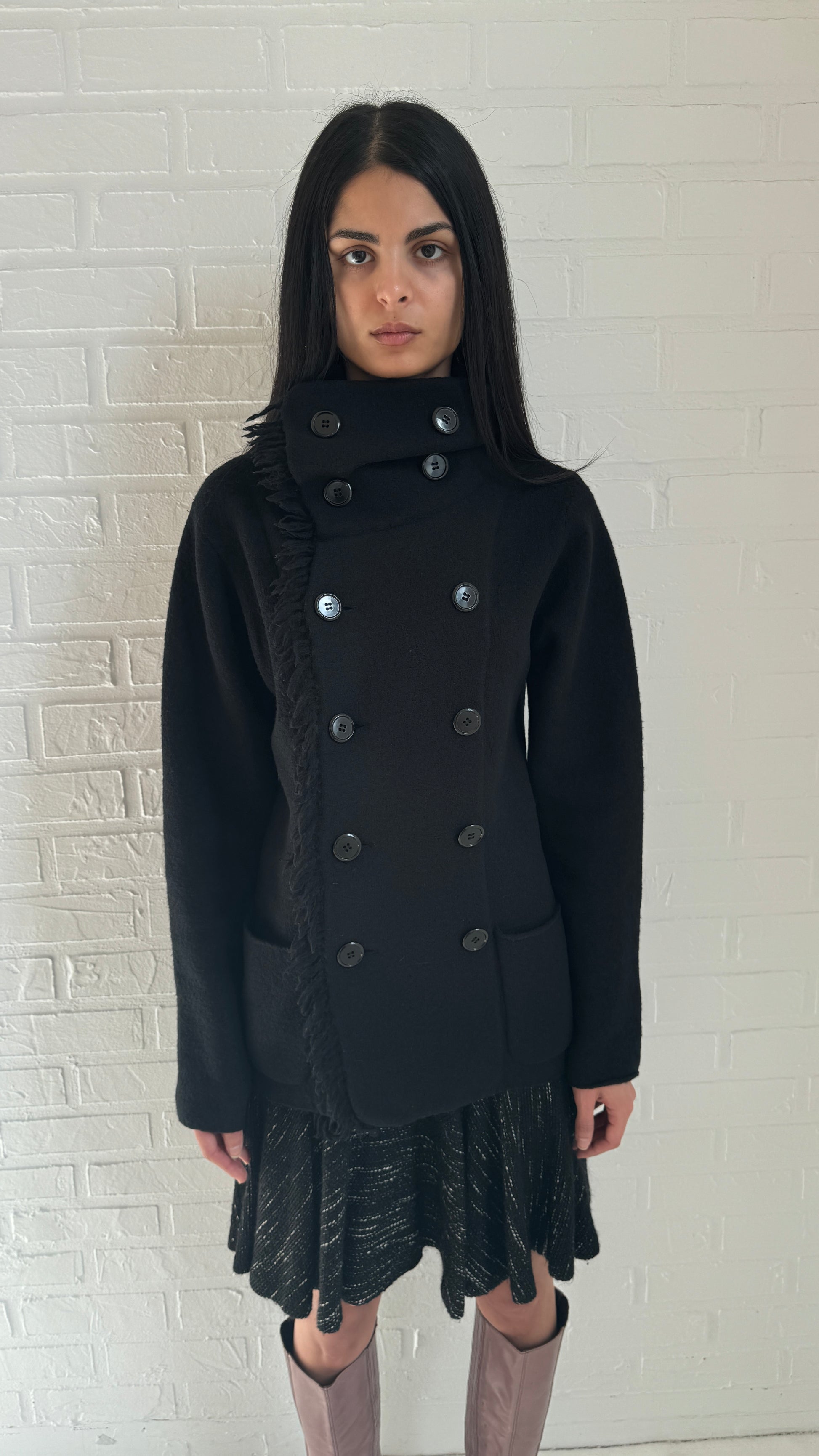 button fringe jacket