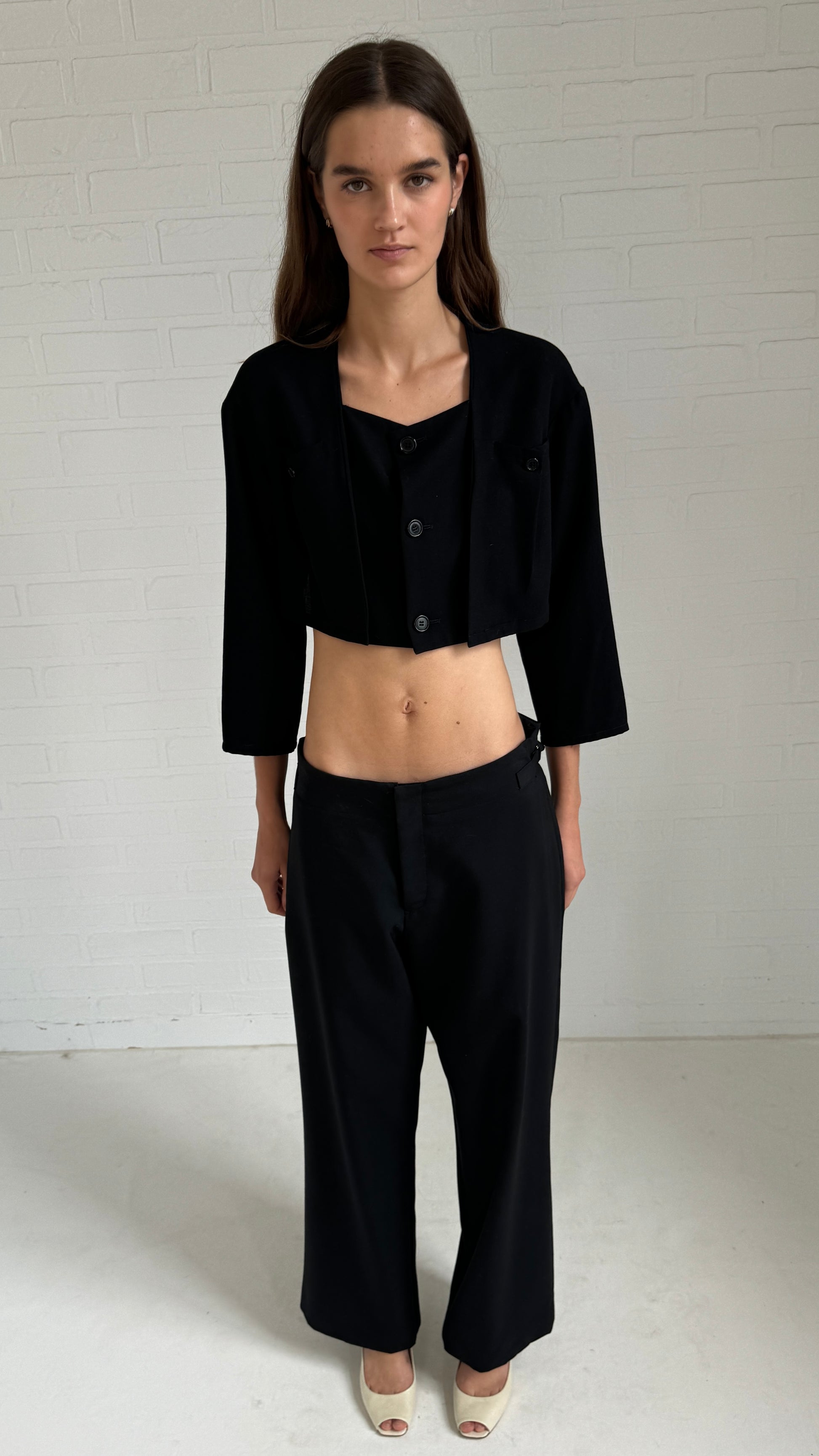 cropped wool jacket
