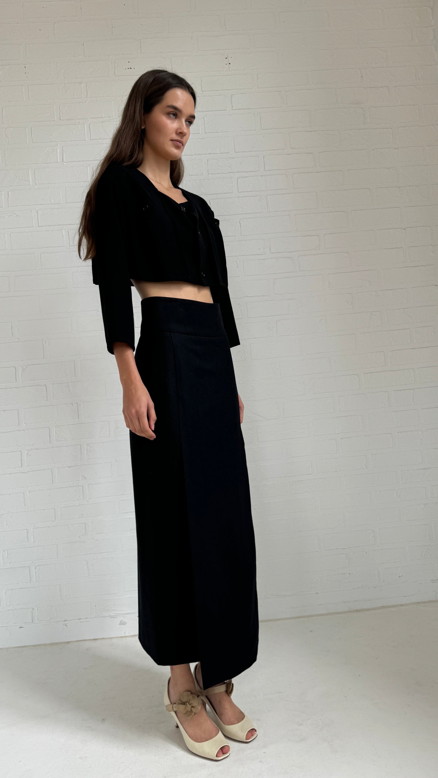 wool maxi skirt