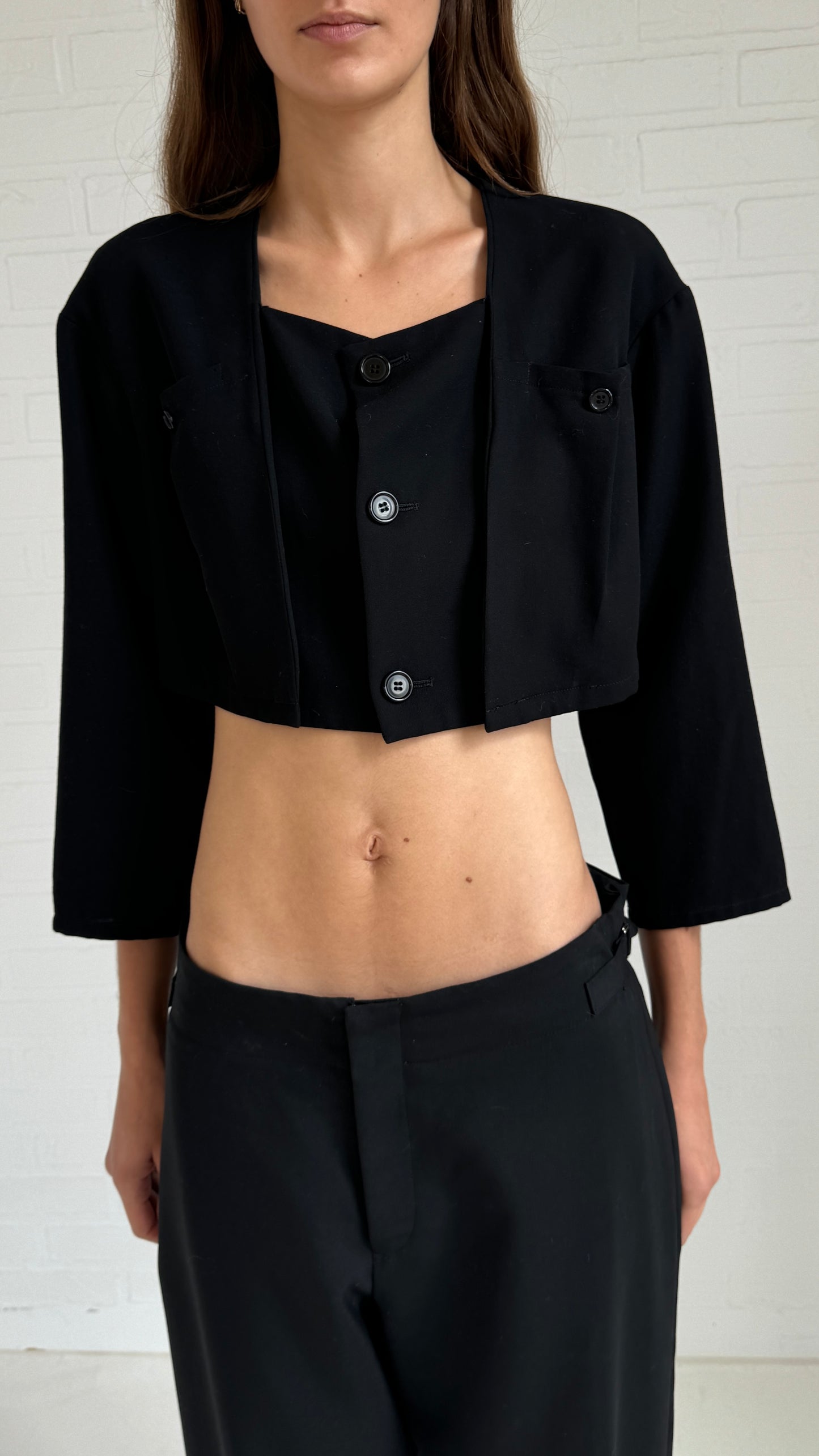 cropped wool jacket