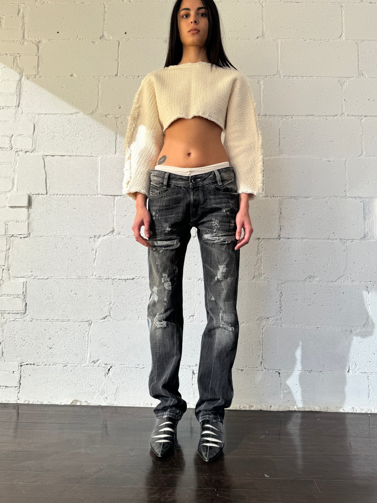 ripped jeans black 29