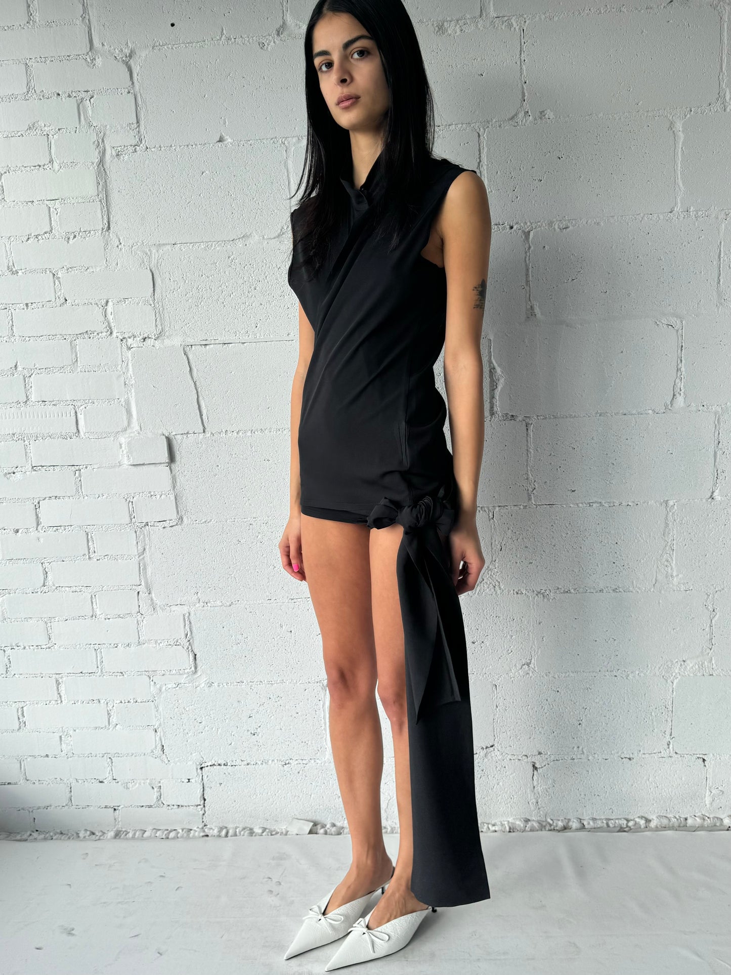 silk wrap dress / top