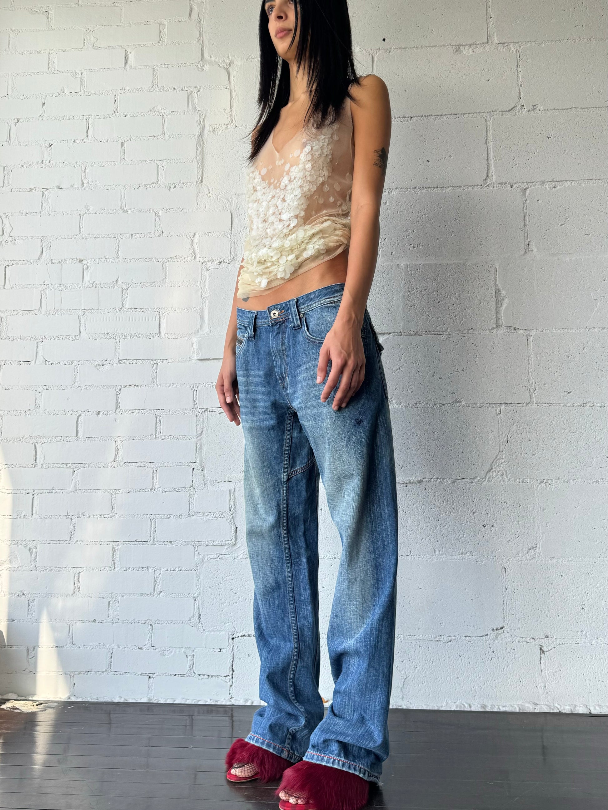 baggy pocket jeans / 32