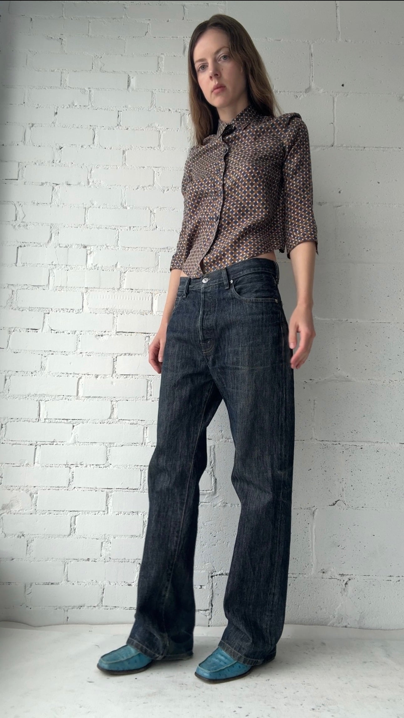 basic high rise boot cut dark indigo wash