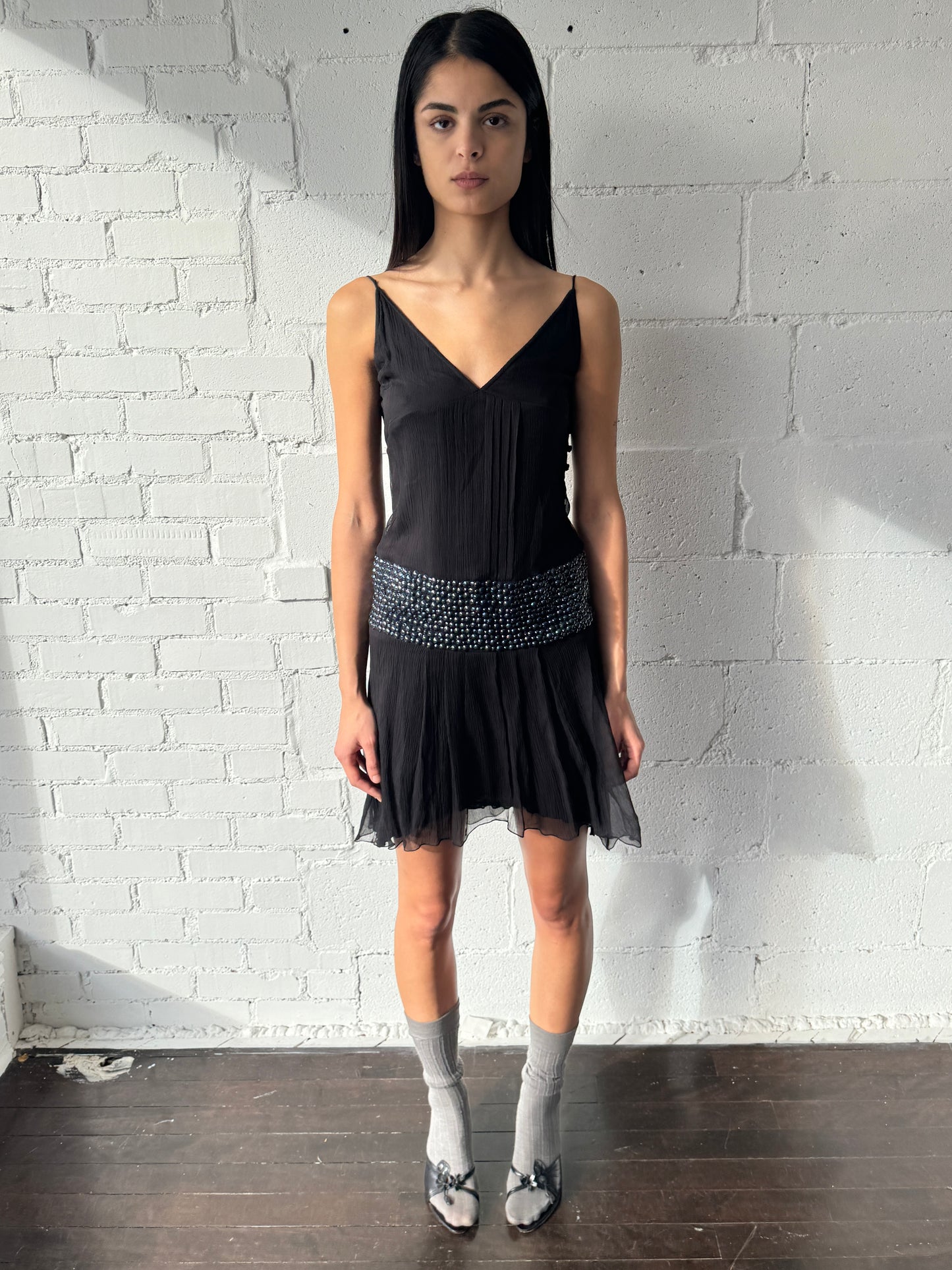 silk mini dress