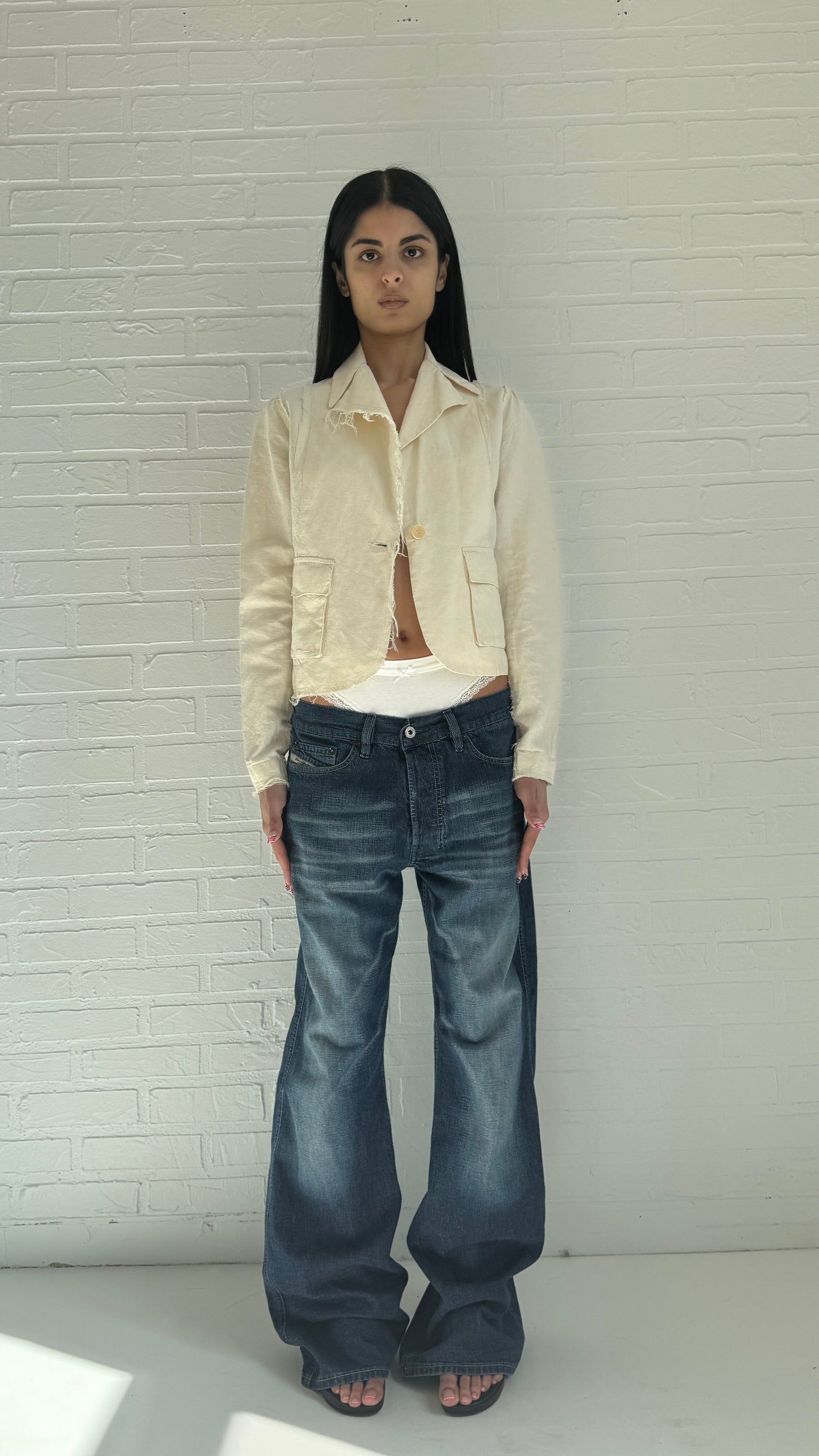 linen cotton utility jacket