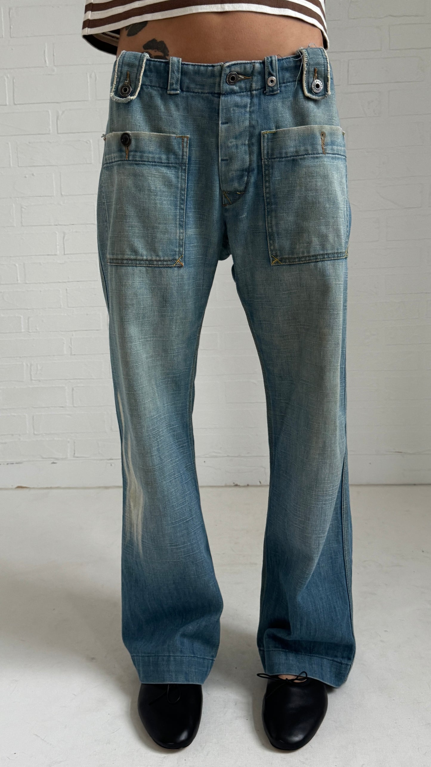 button jeans m/l