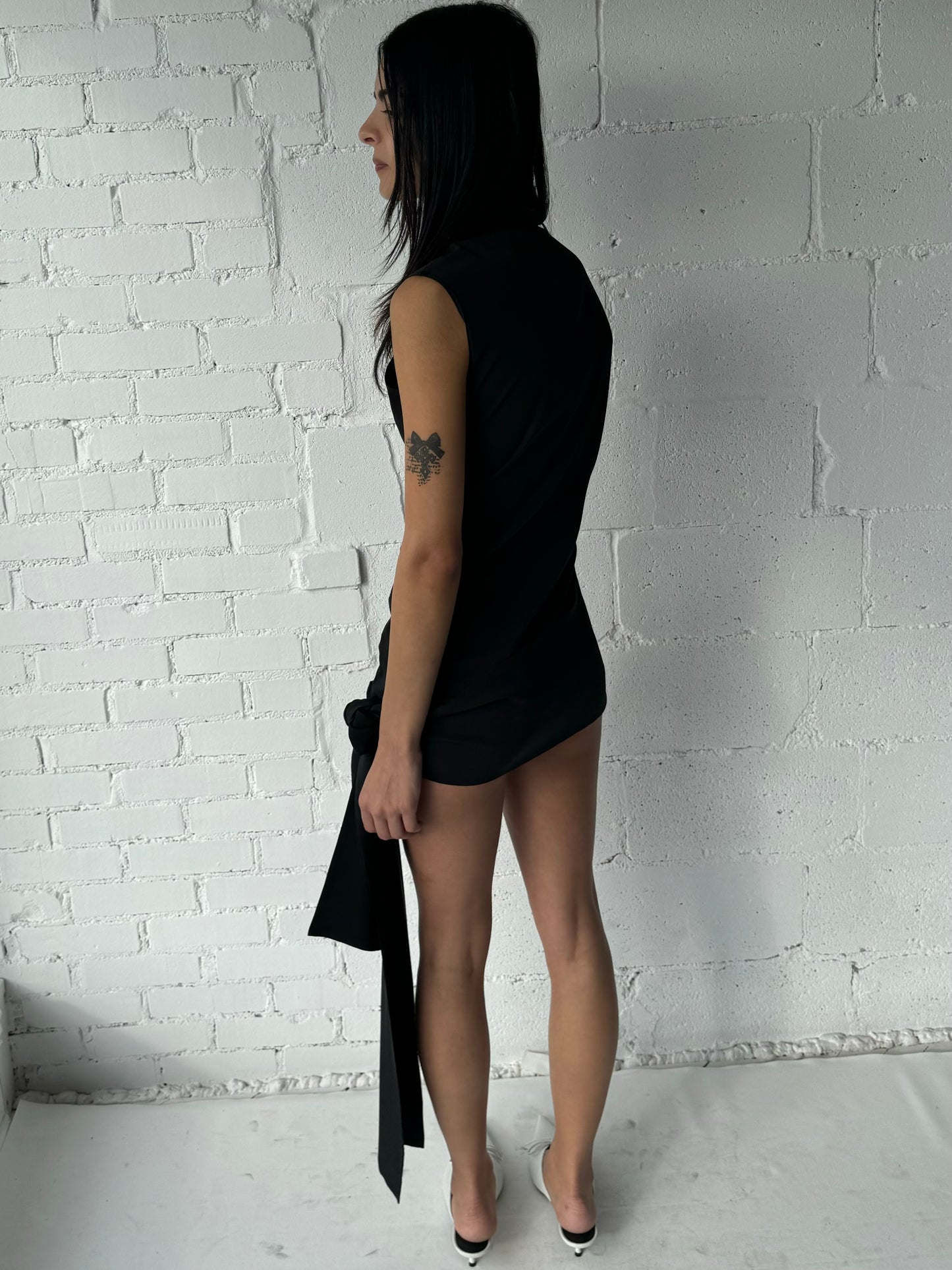 silk wrap dress / top