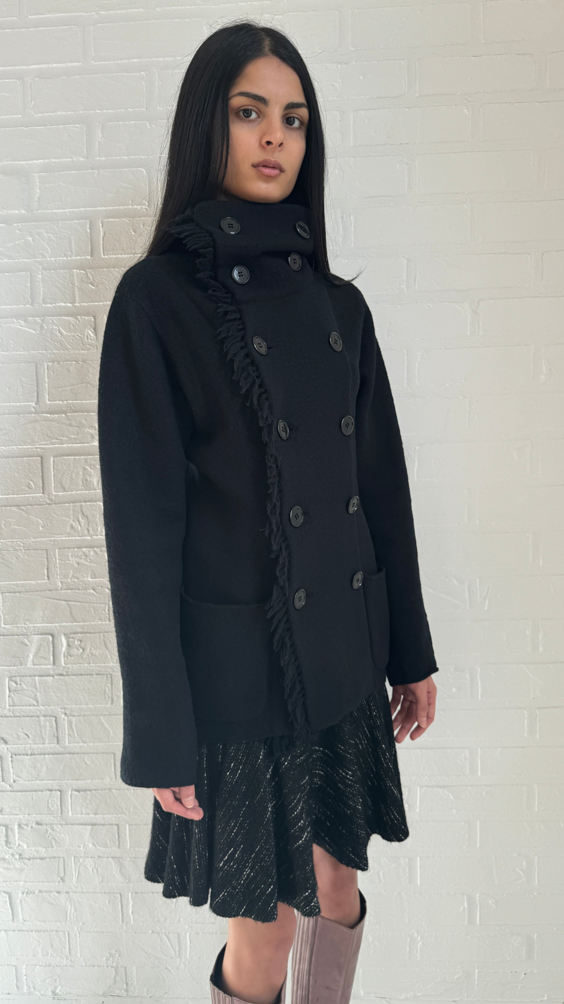 button fringe jacket
