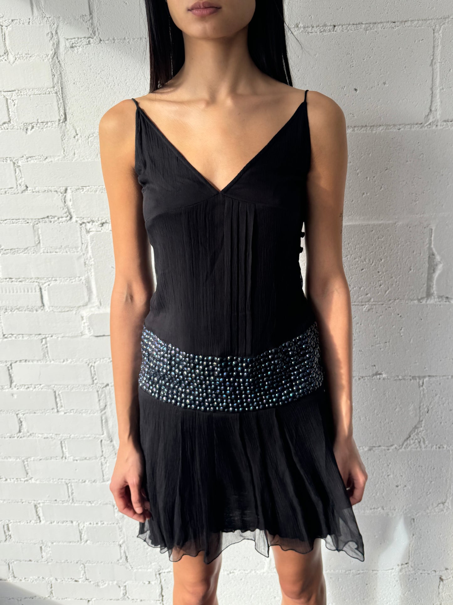silk mini dress