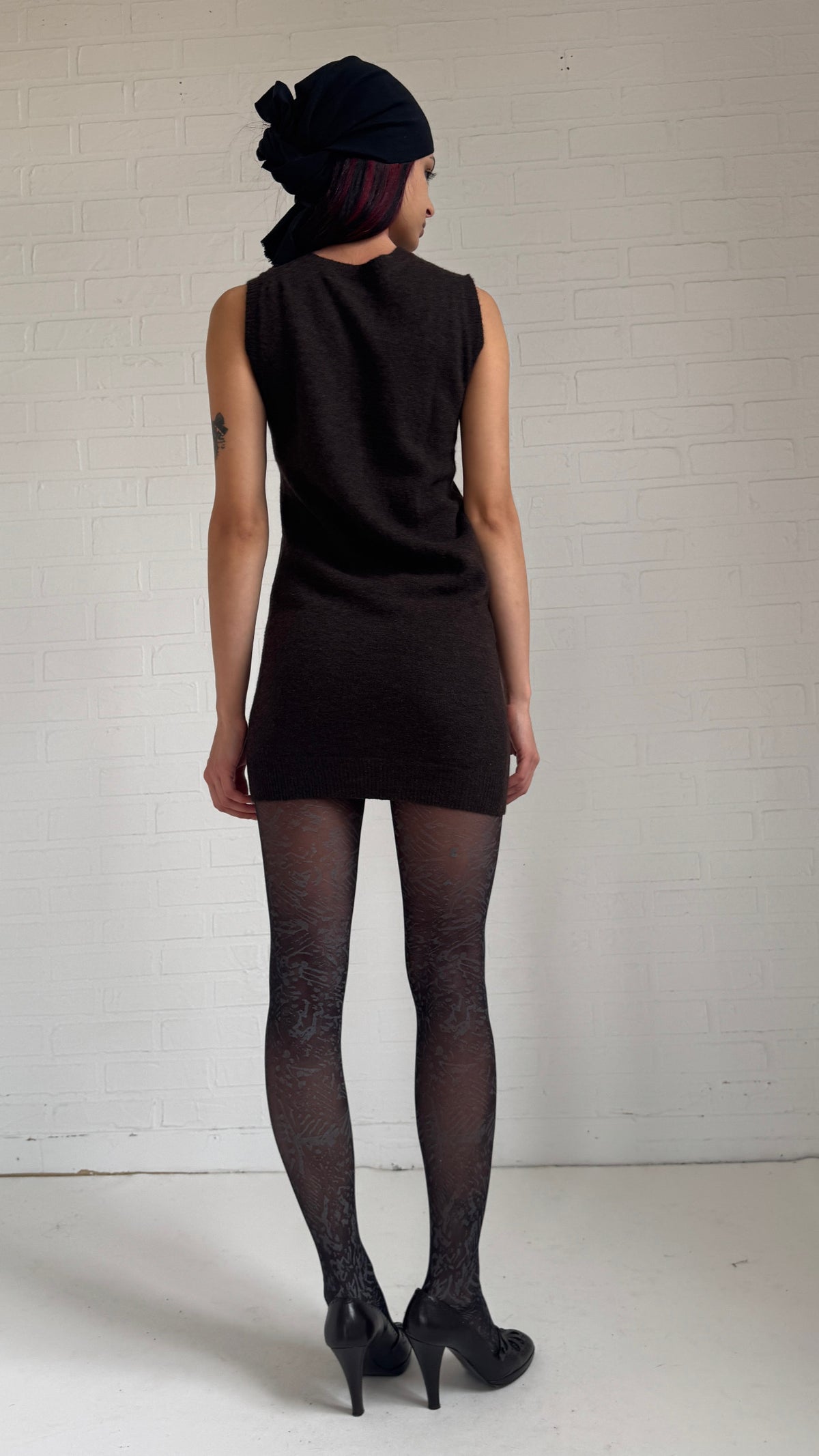 Wool Knit Asymmetric Dress