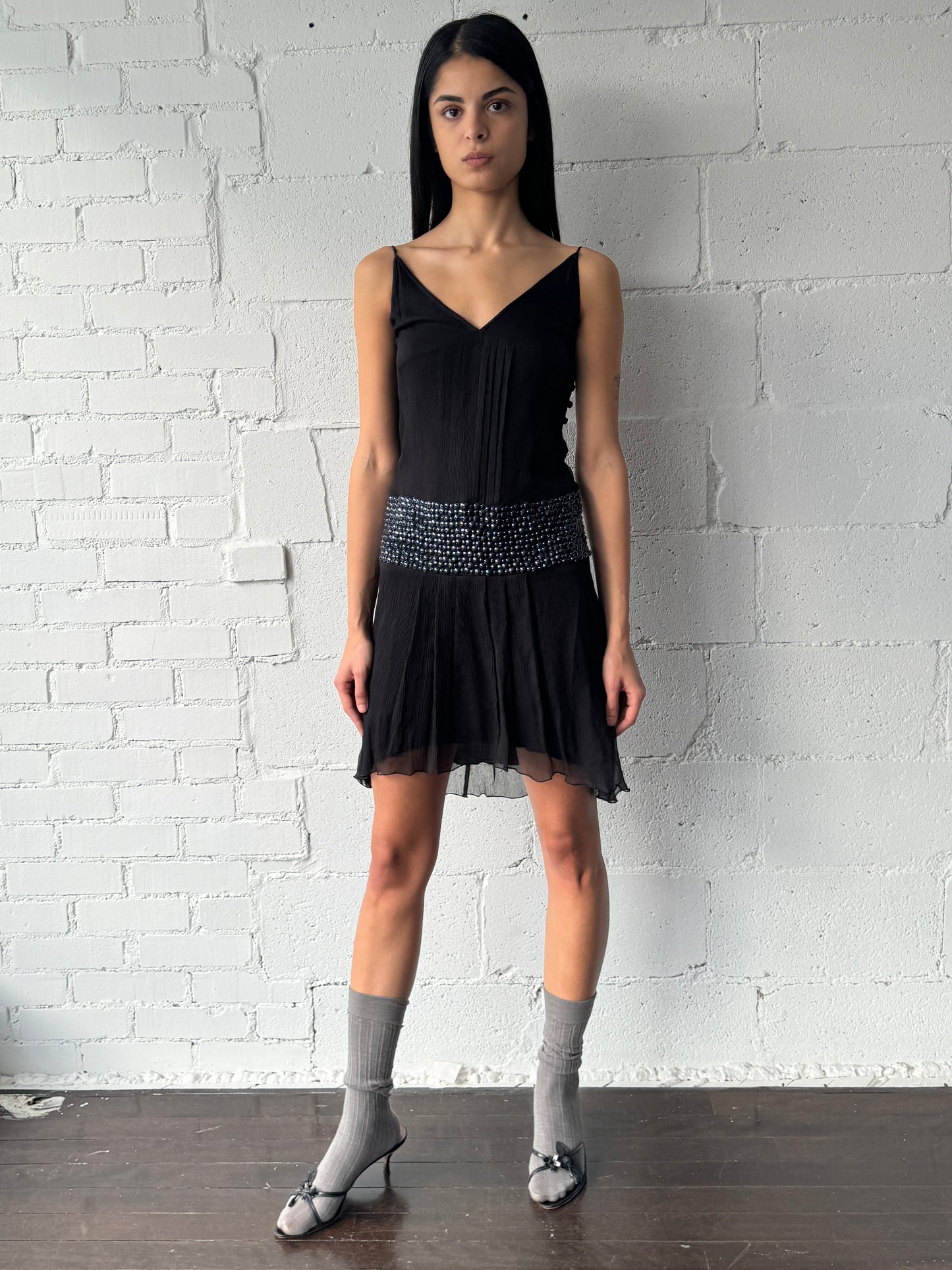 silk mini dress