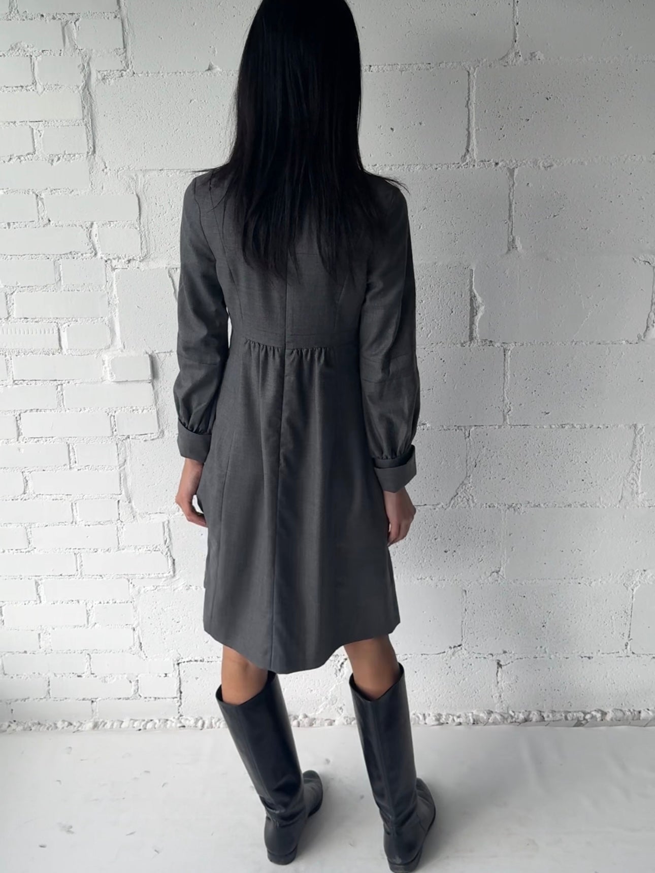 virgin wool dress / grey