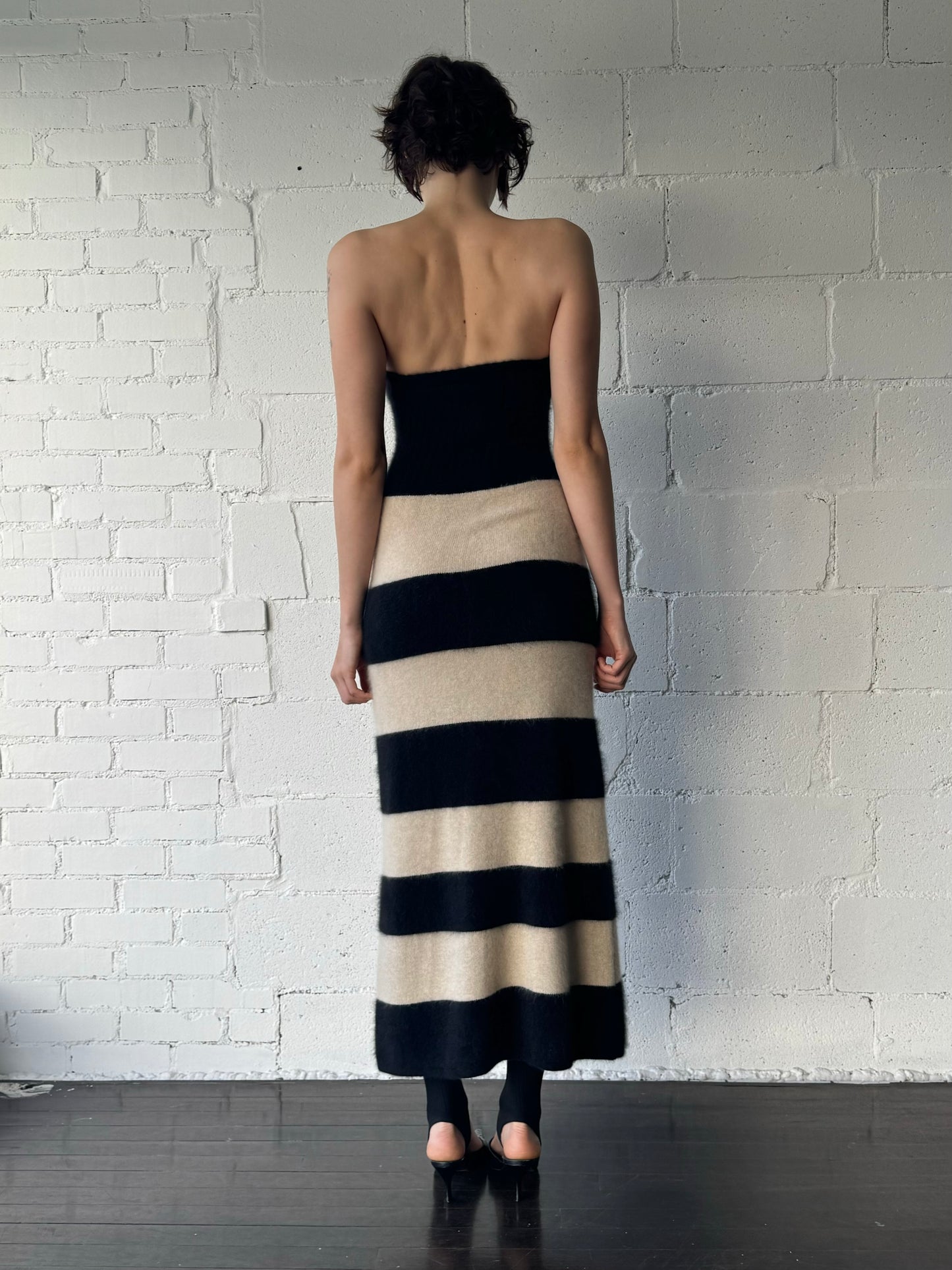 fuzzy dress / skirt in stripe