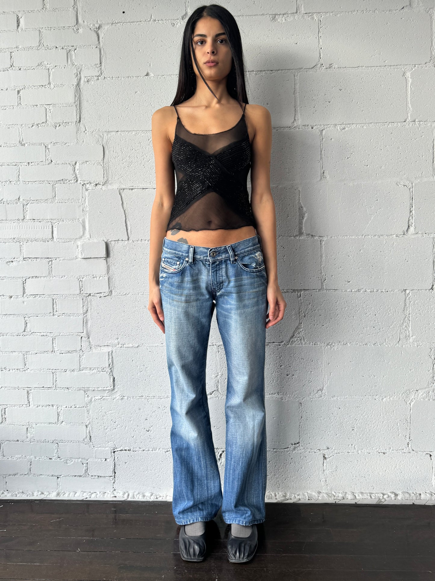 low rise boot cut xs/s