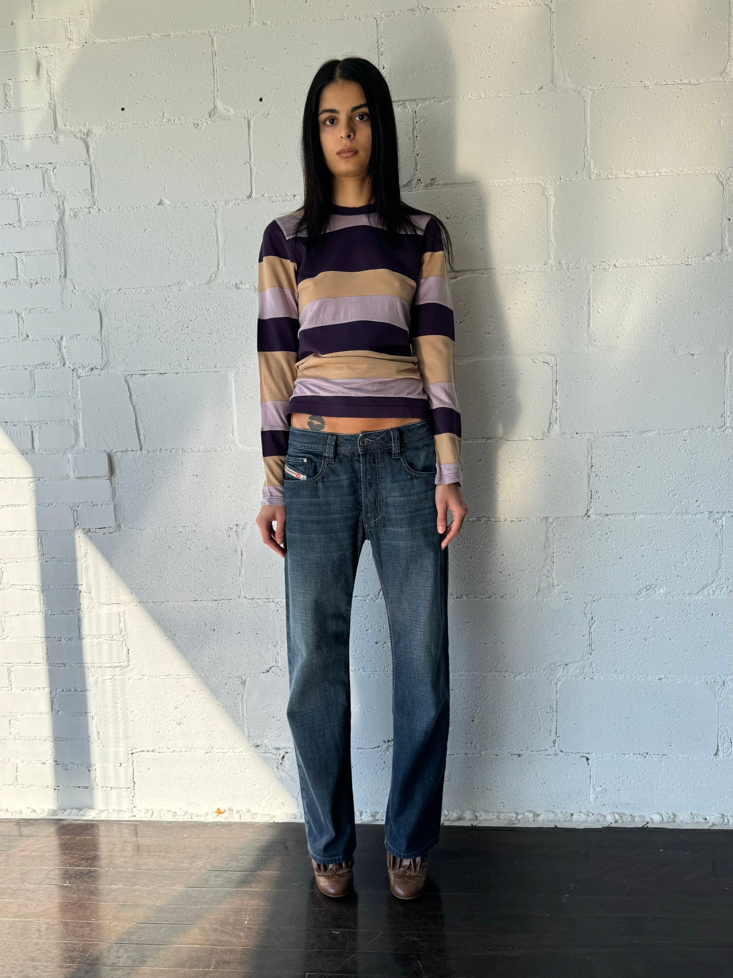 indigo straight jeans 28