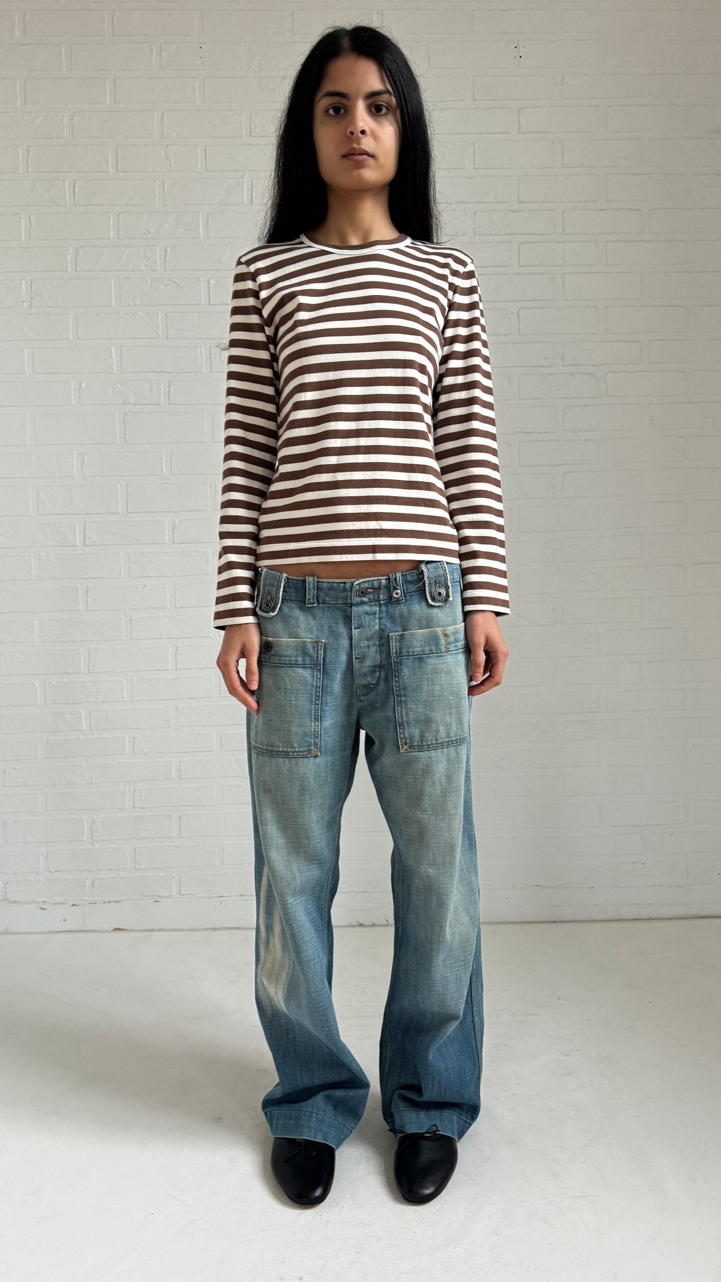 button jeans m/l