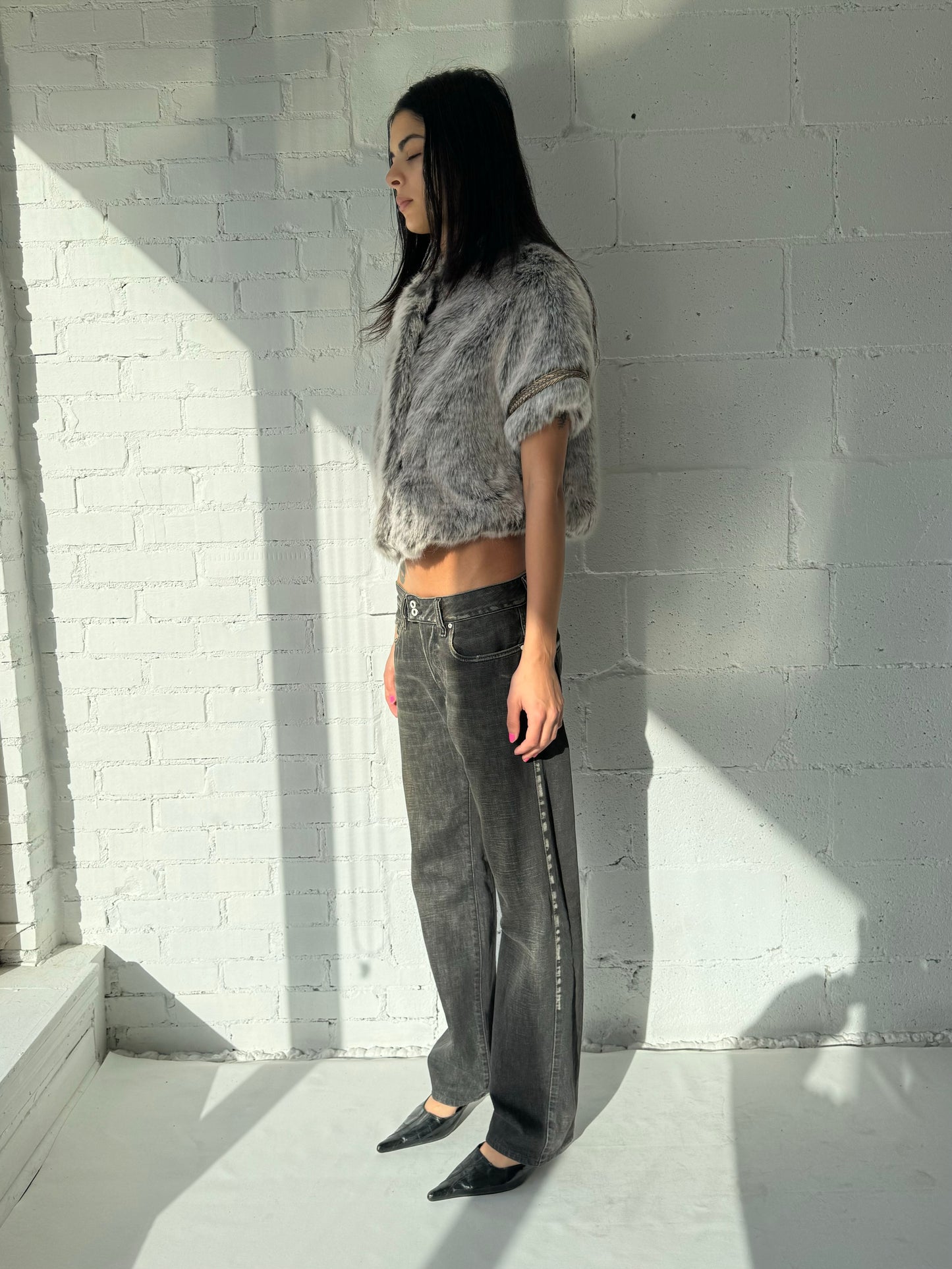 distressed jeans black / s