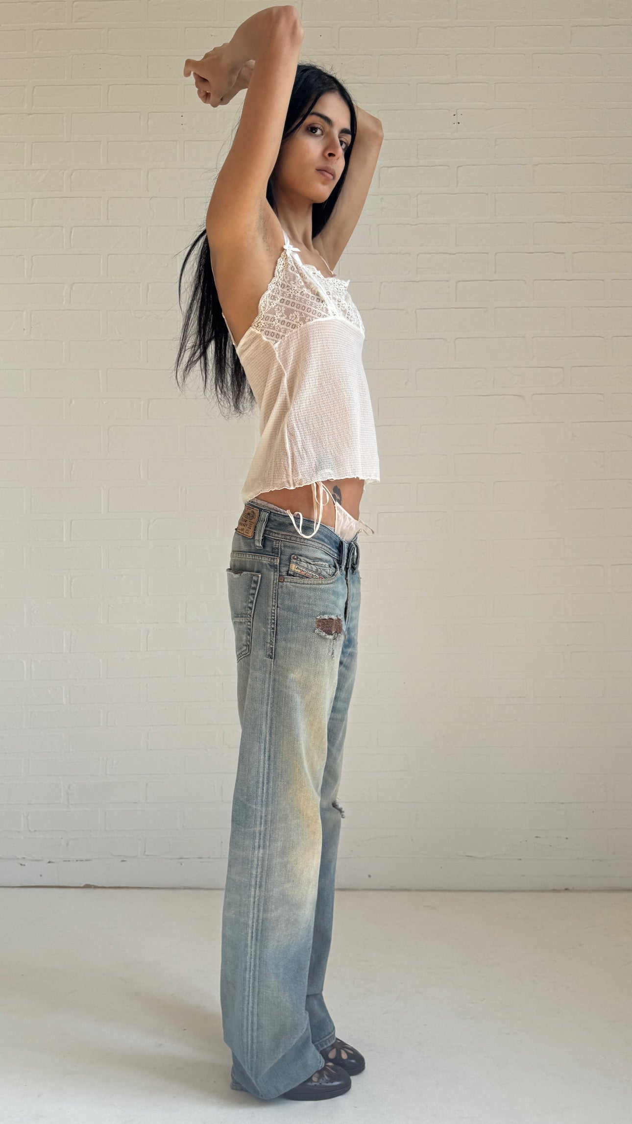 Distressed Relaxed Jeans