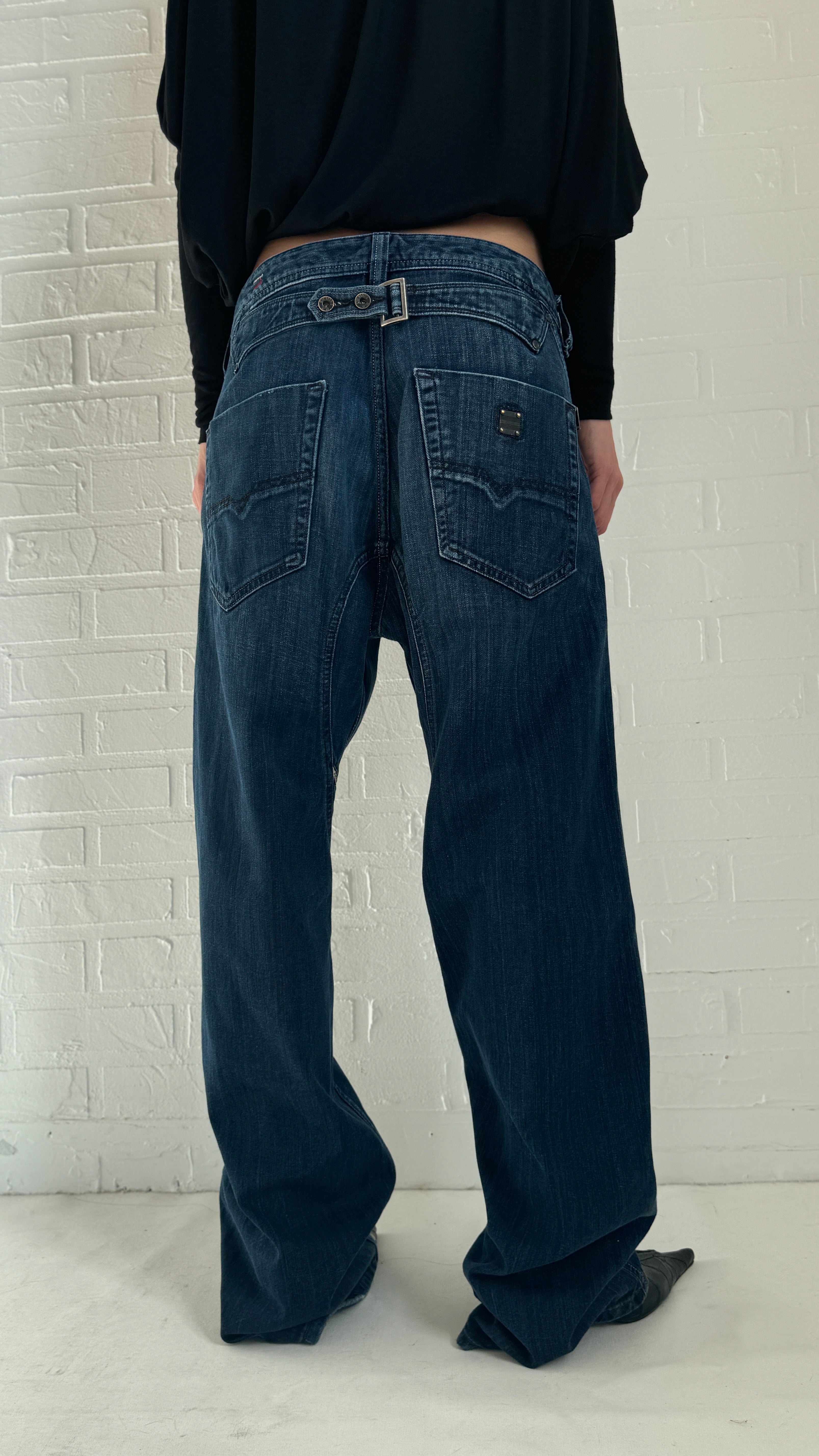 plage CINCH Back denim パンツ　34 plage CINCH Back denim パンツ 34 plage ジーンズ デニム