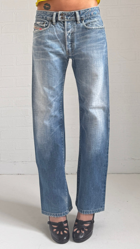 Faded Straight Leg Jeans