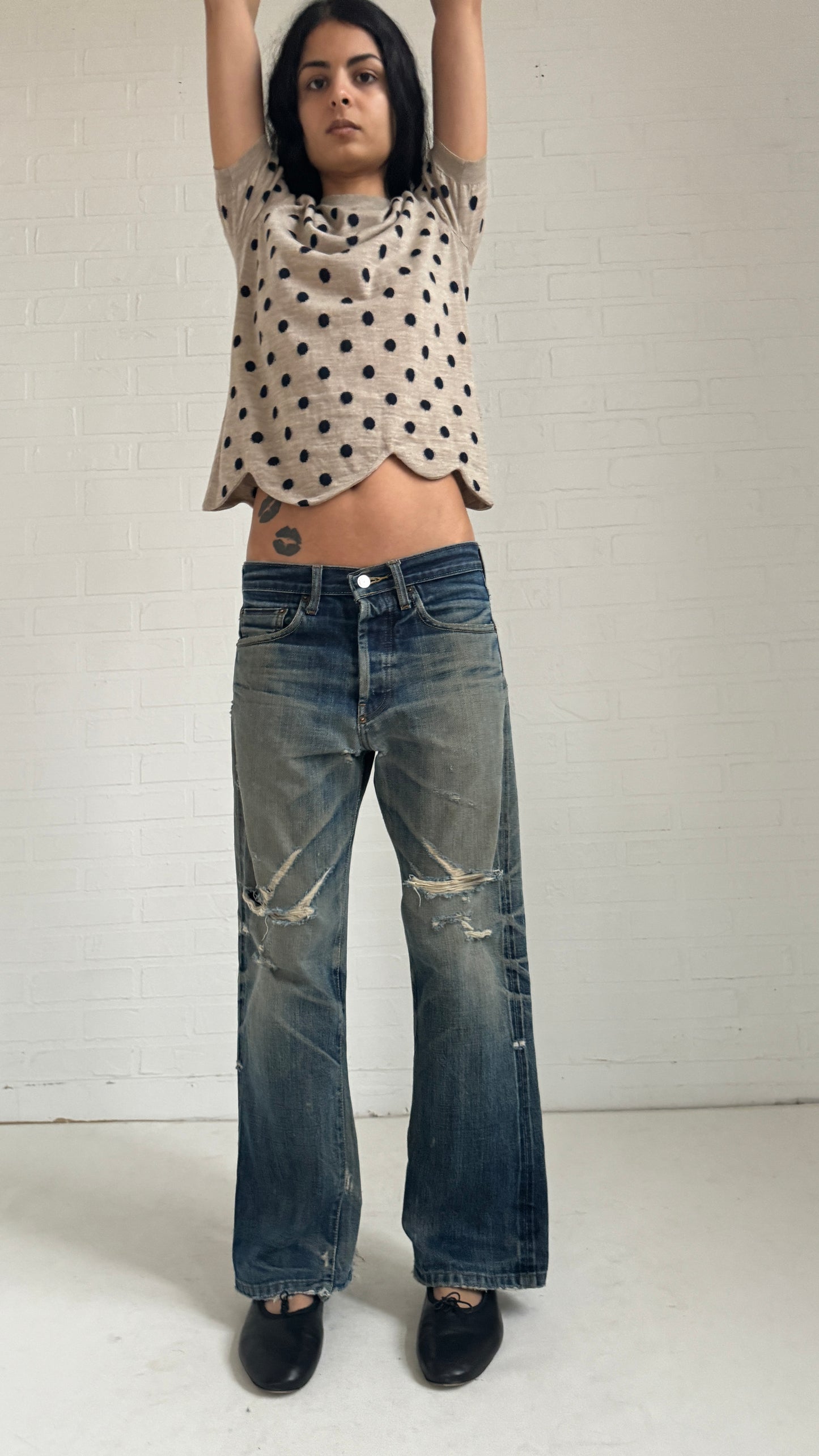 strap jeans