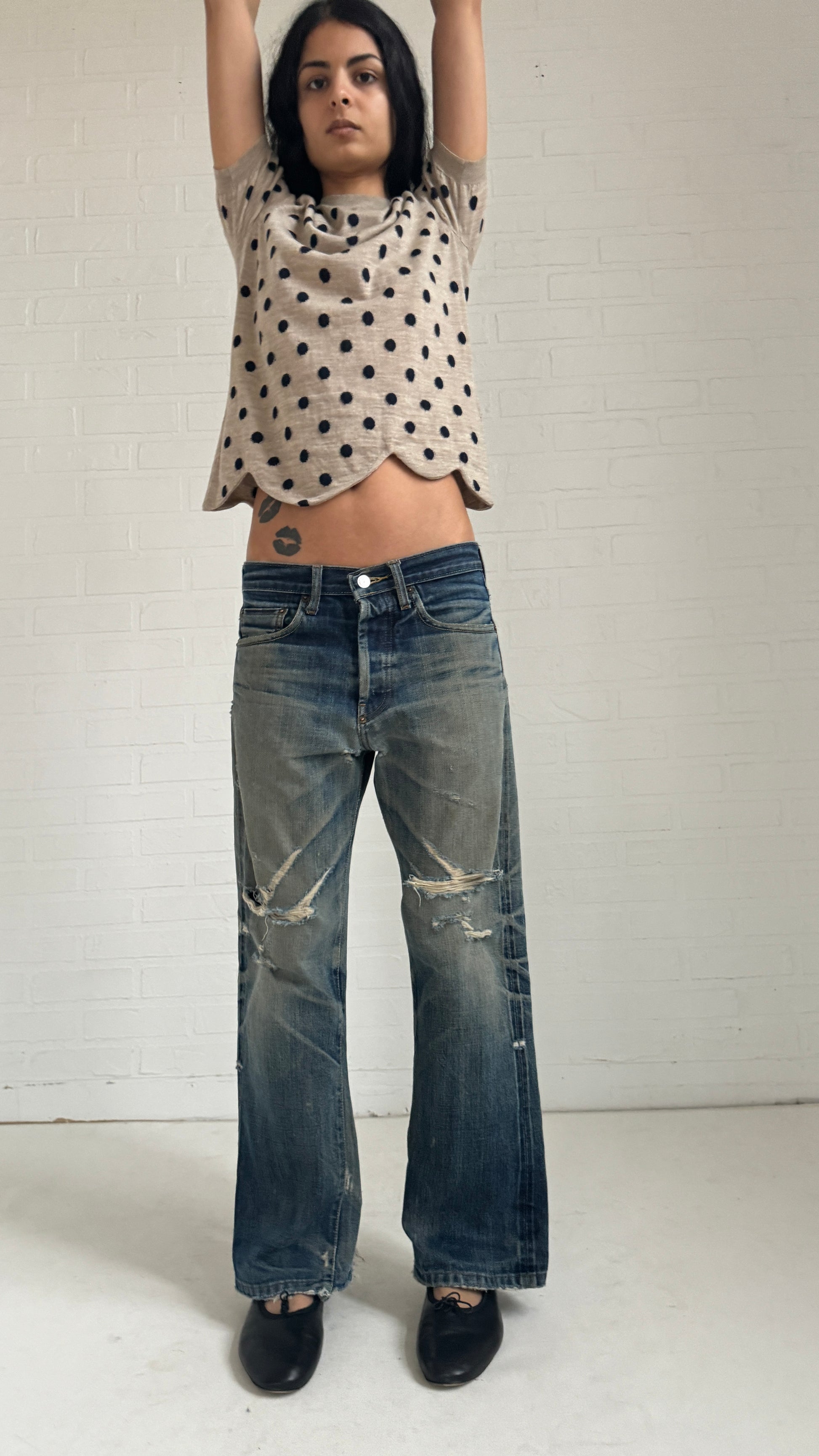 strap jeans