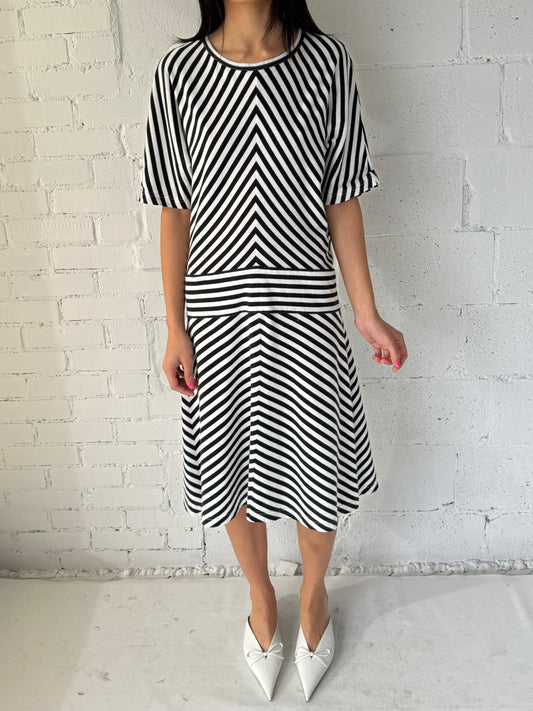 striped jersey dress