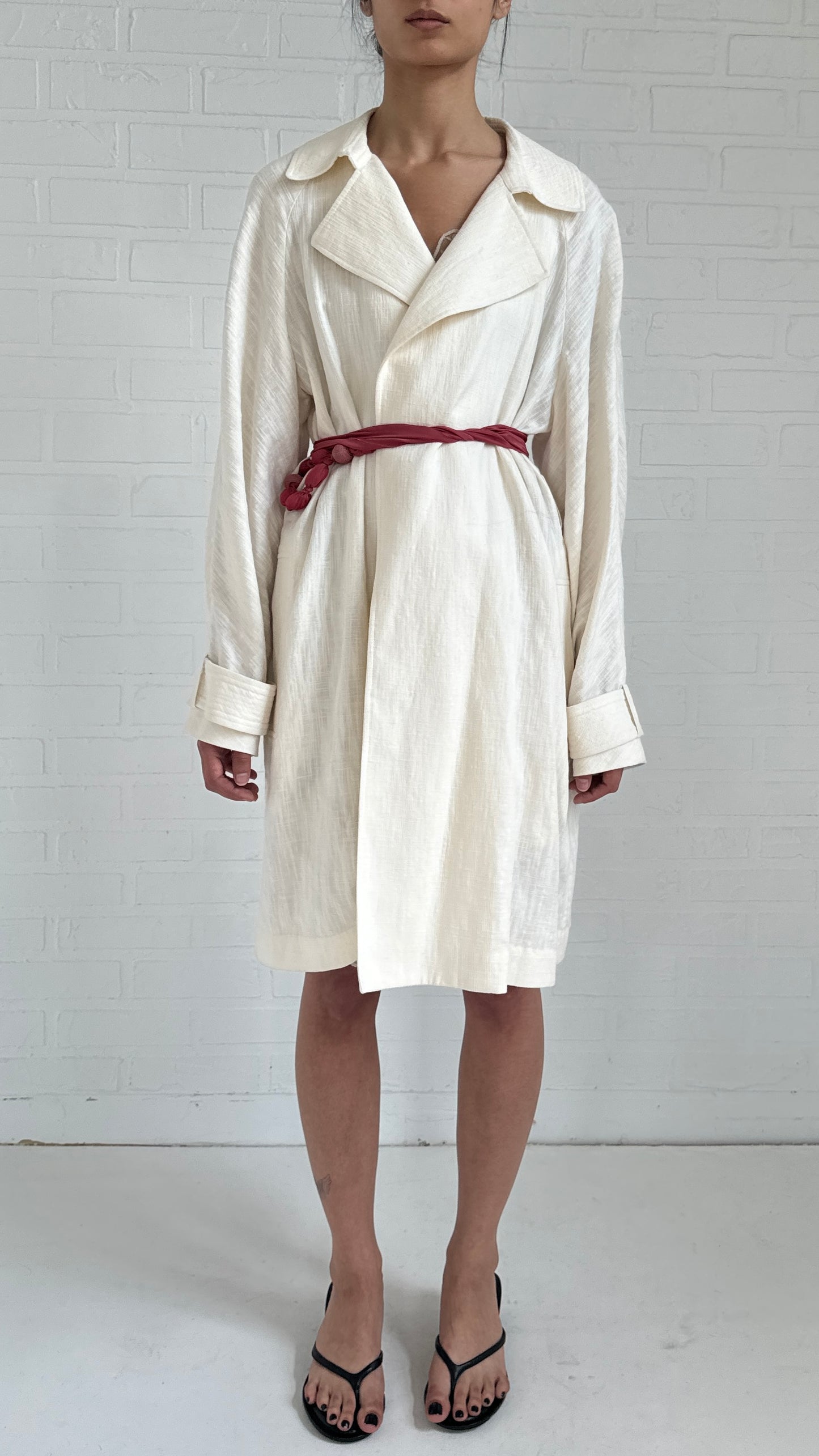 linen wrap coat
