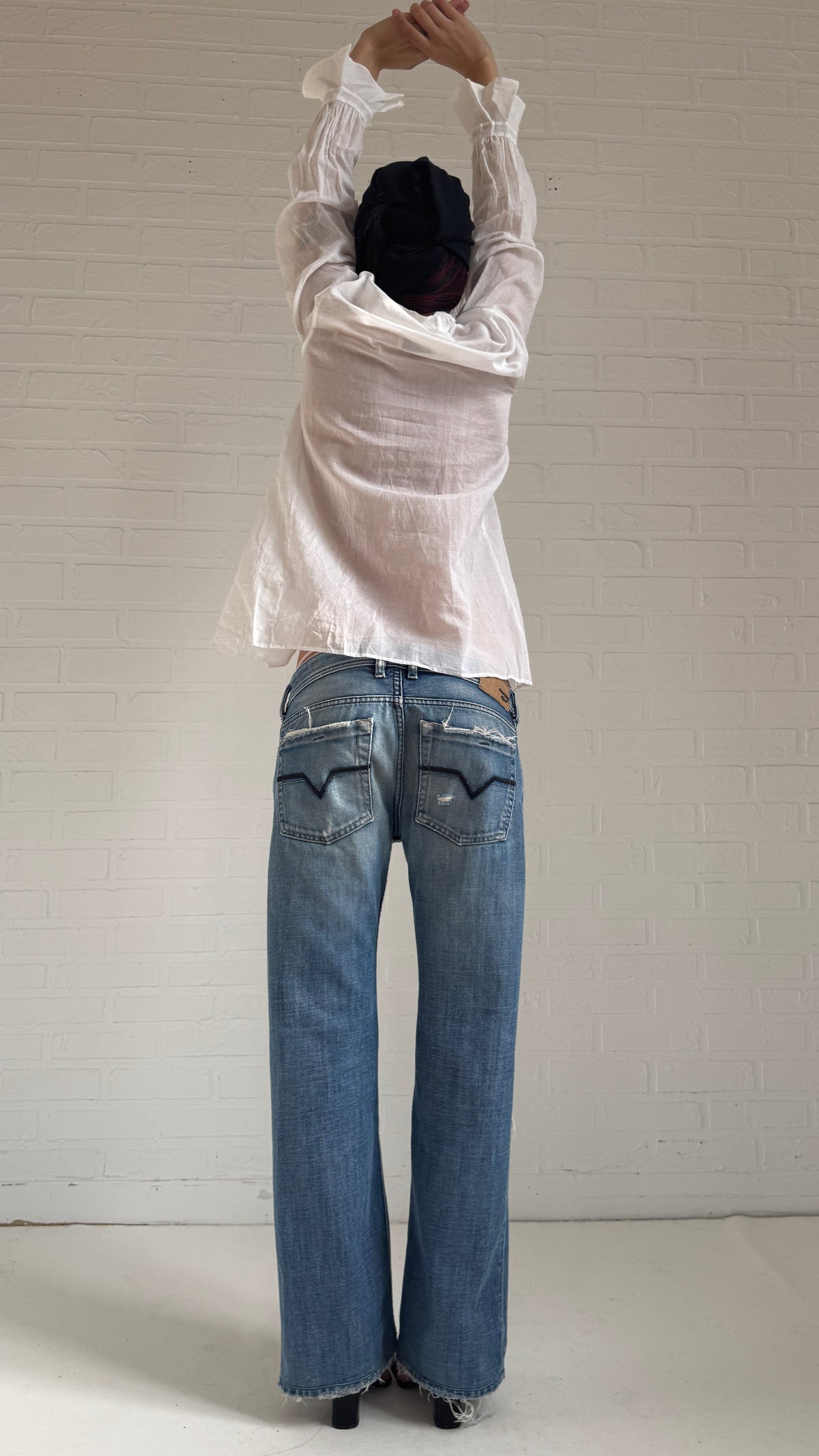 Distressed Boot Cut Jeans