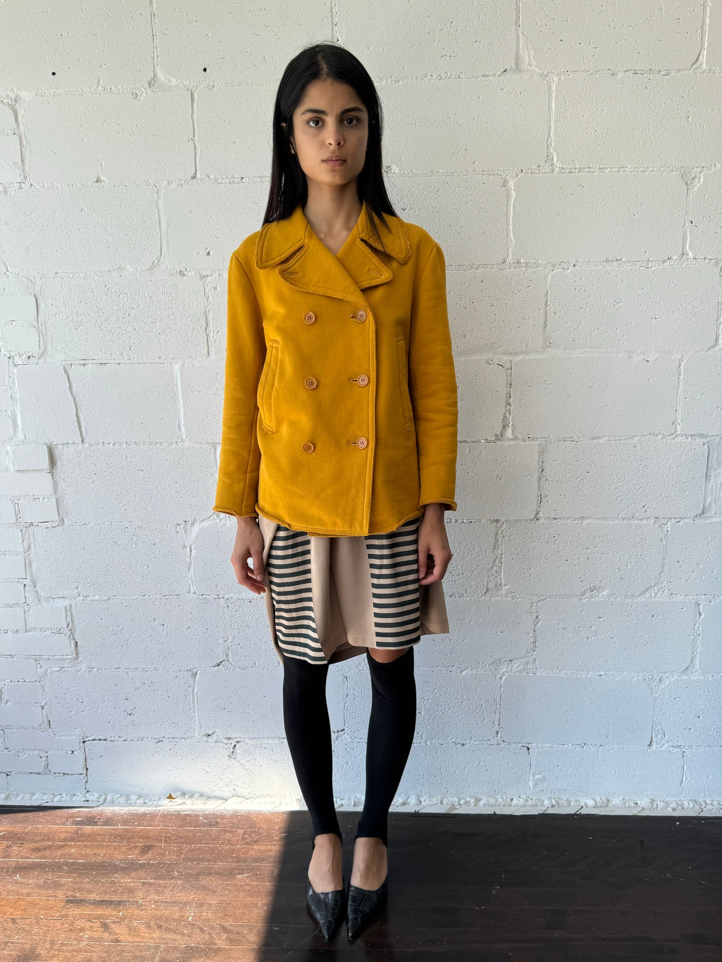 sweatshirt jacket / yellow