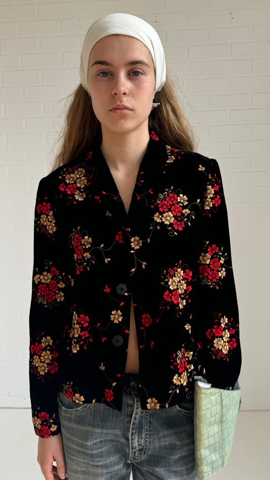 Embroidered Velvet Jacket