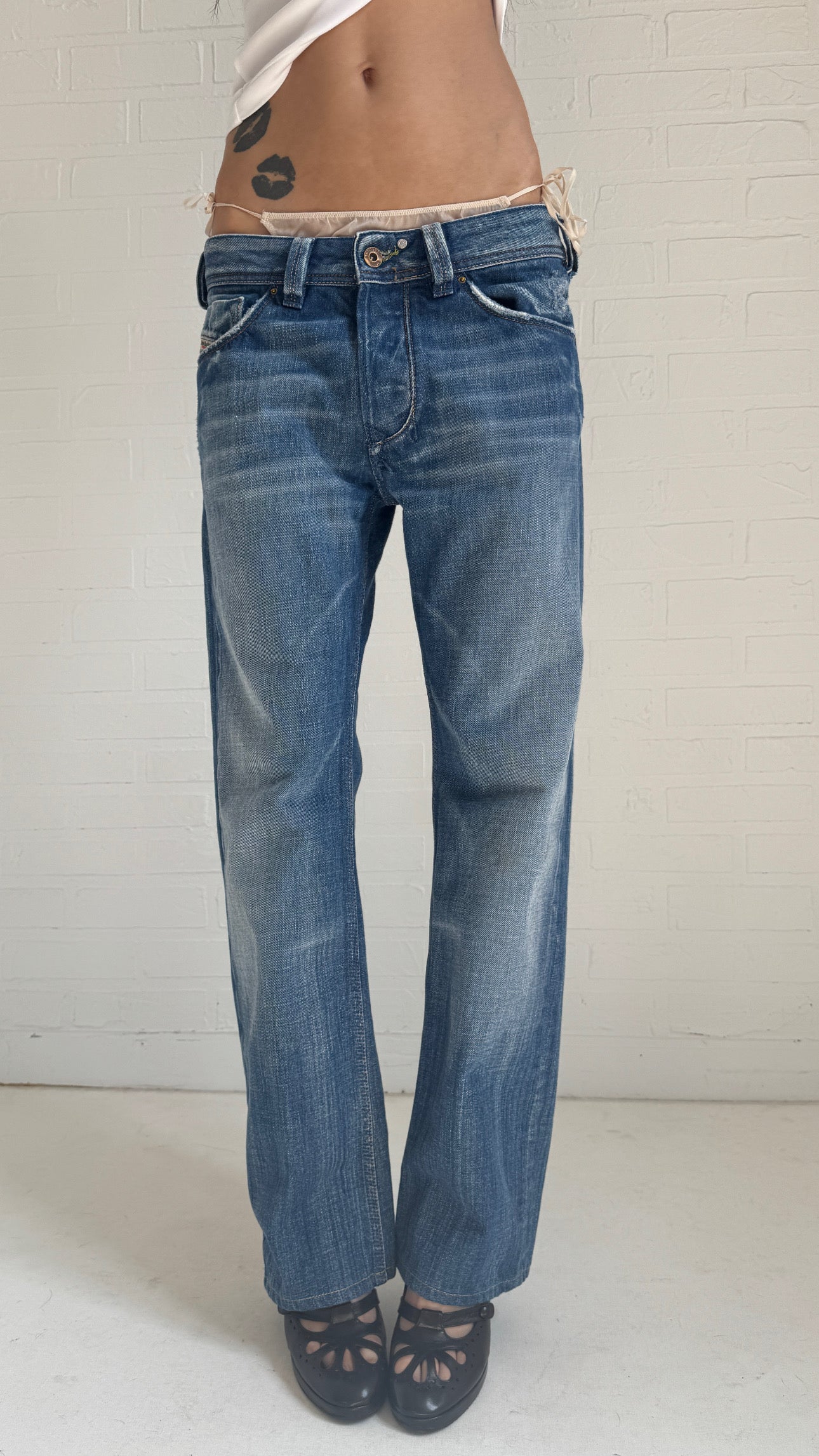 Embroidered Bootcut Jeans