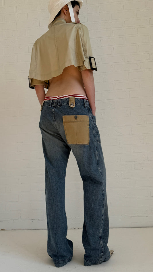 2 tone pocket jeans