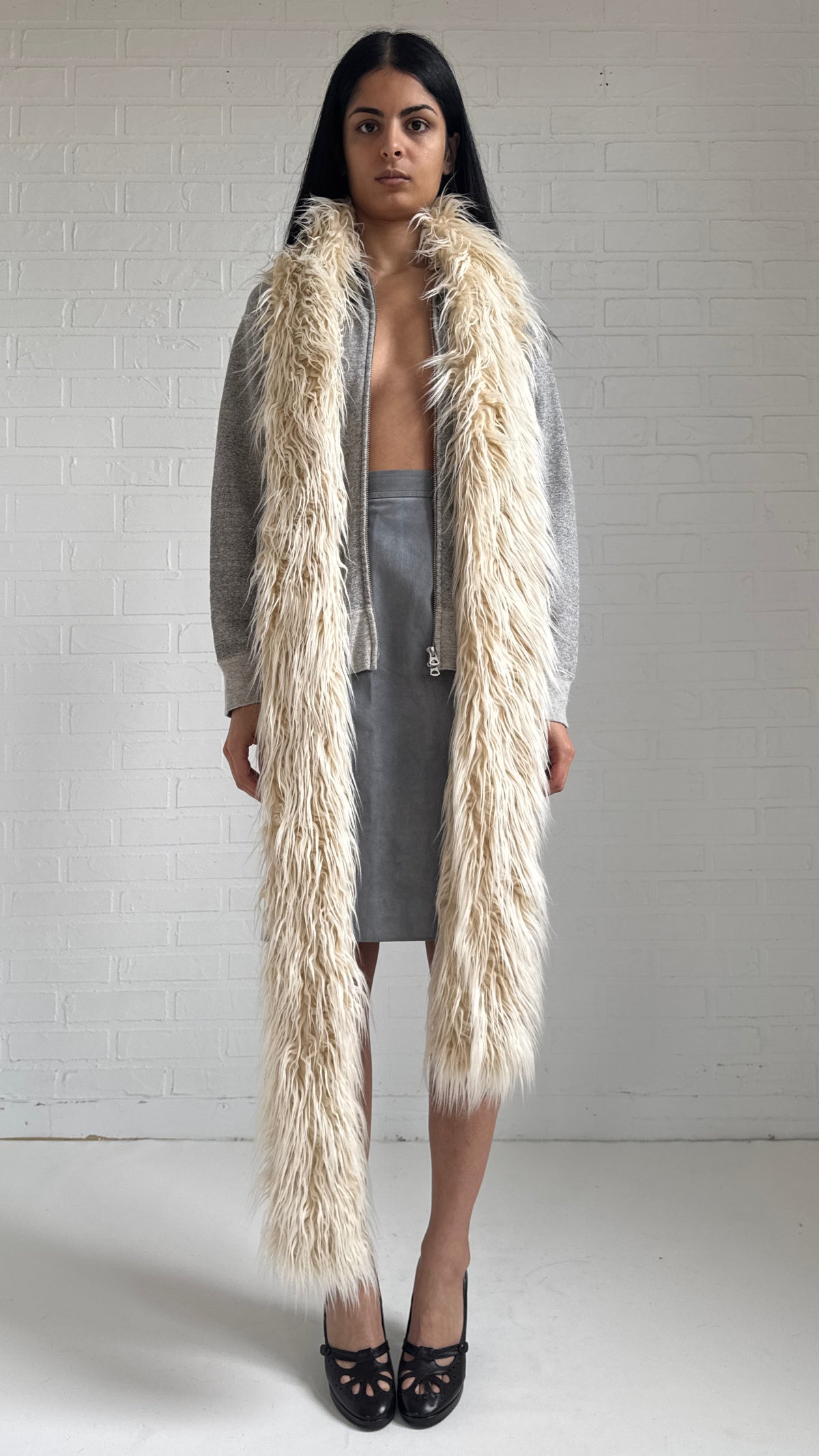 Shaggy Faux Fur Scarf