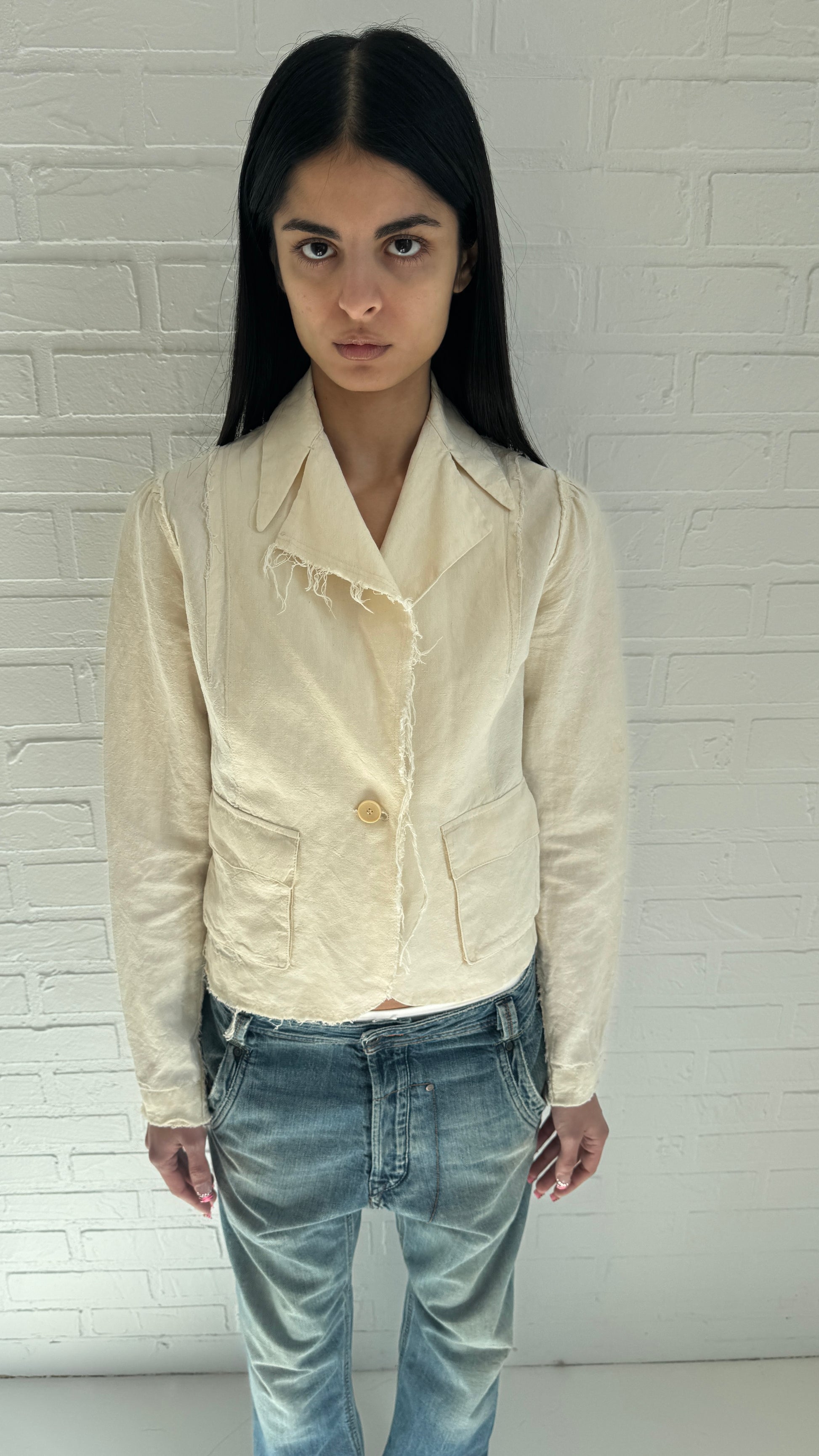 linen cotton utility jacket